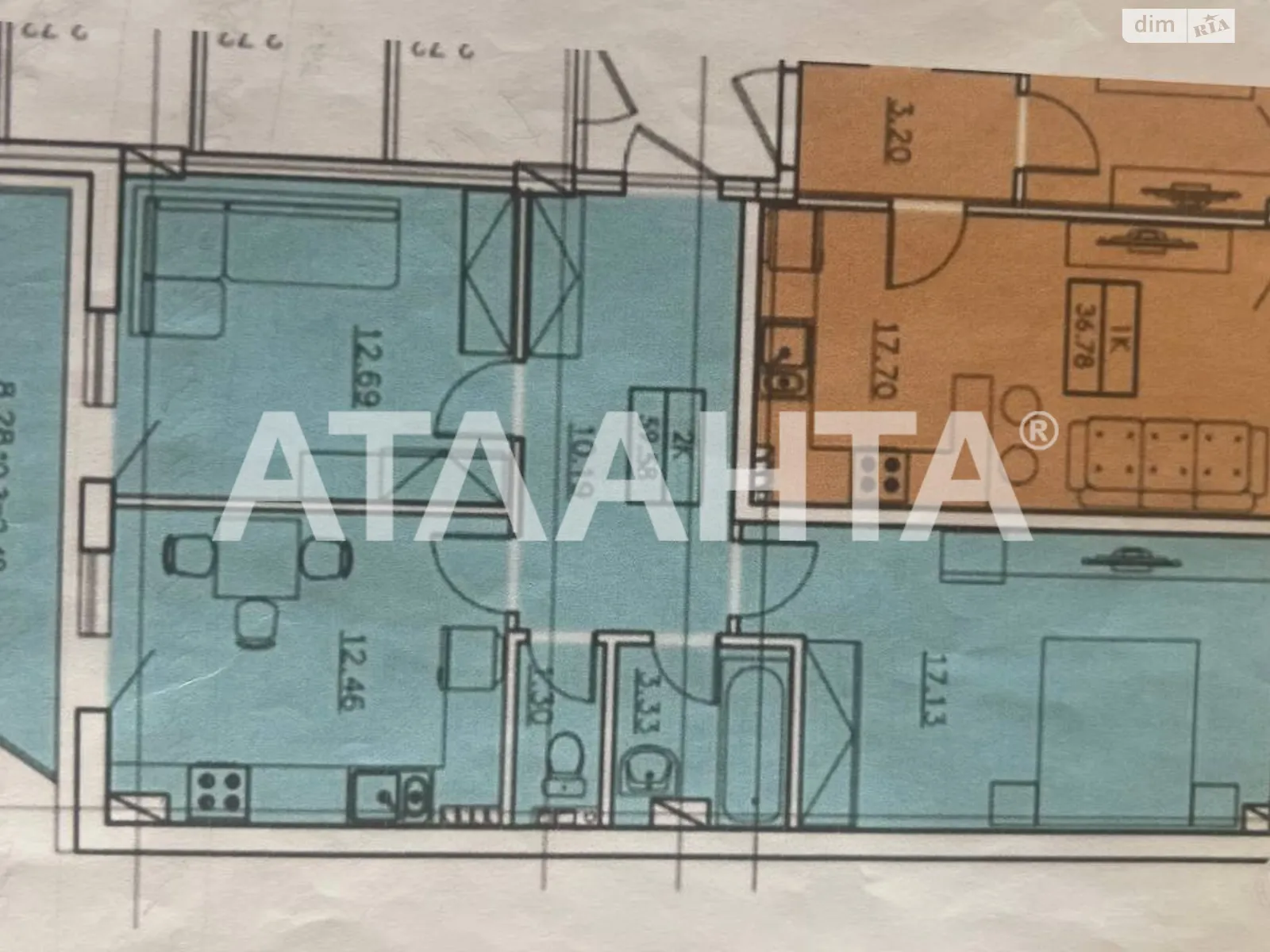 Продается 2-комнатная квартира 59.99 кв. м в Крыжановка, цена: 35000 $ - фото 1