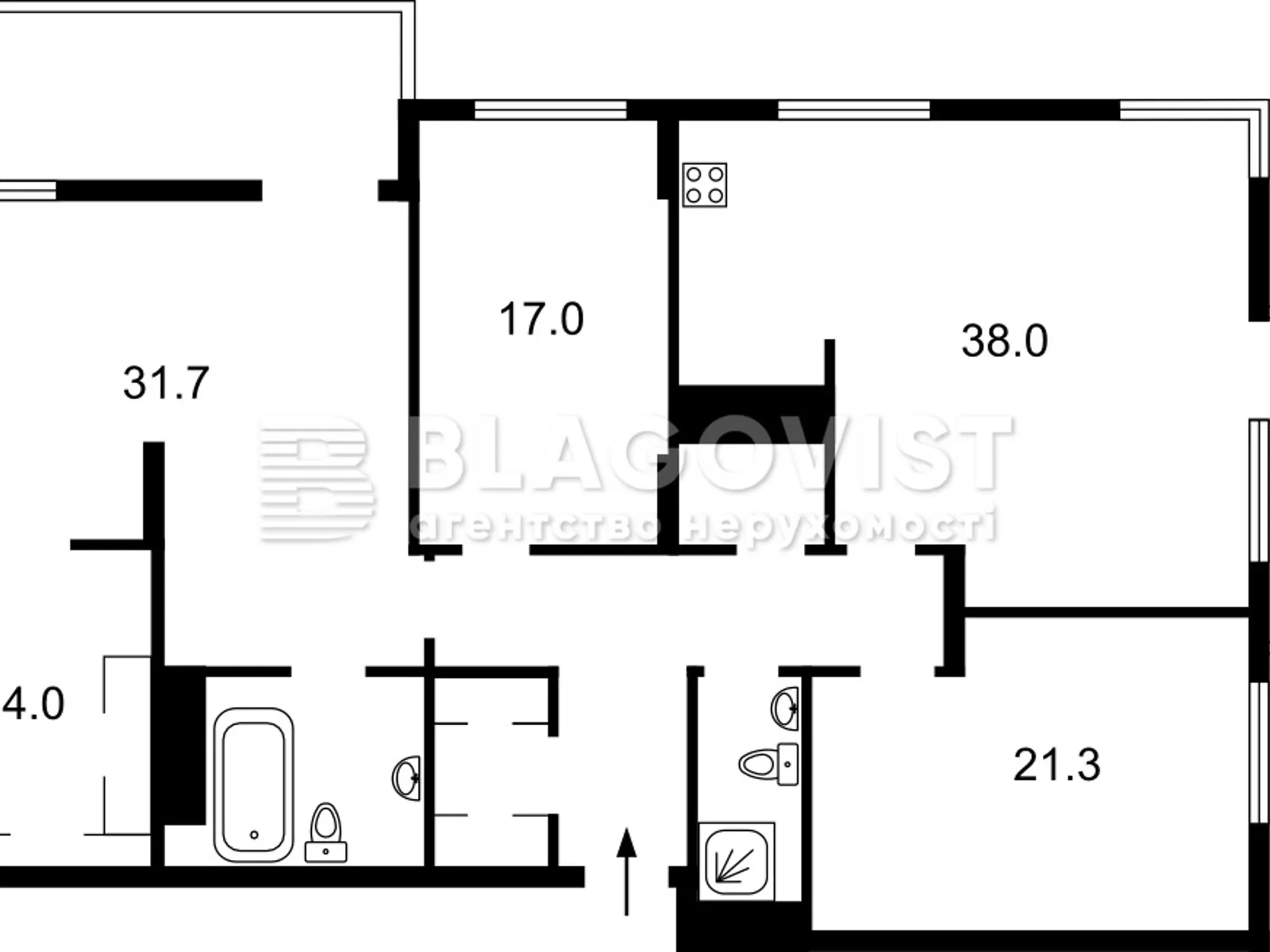 Продается 4-комнатная квартира 152 кв. м в Киеве, ул. Маккейна Джона, 7 - фото 1