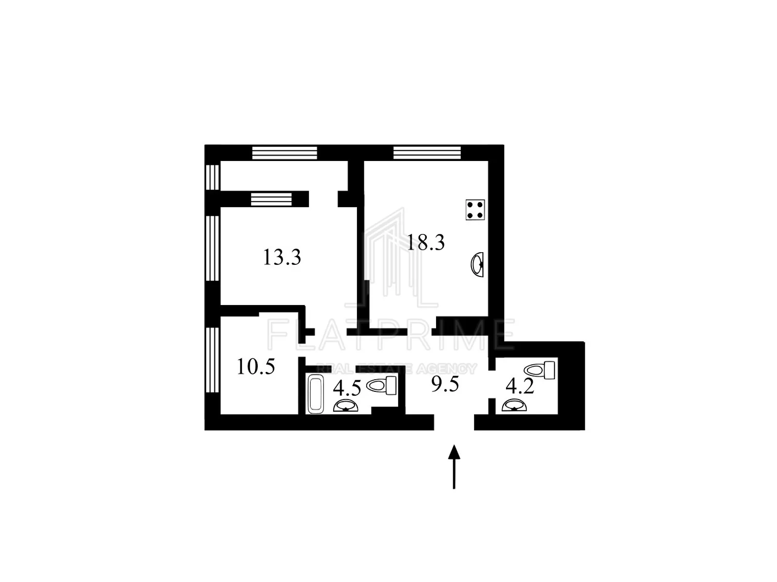 Продается 2-комнатная квартира 66.1 кв. м в Киеве, наб. Днепровская, 20А - фото 1