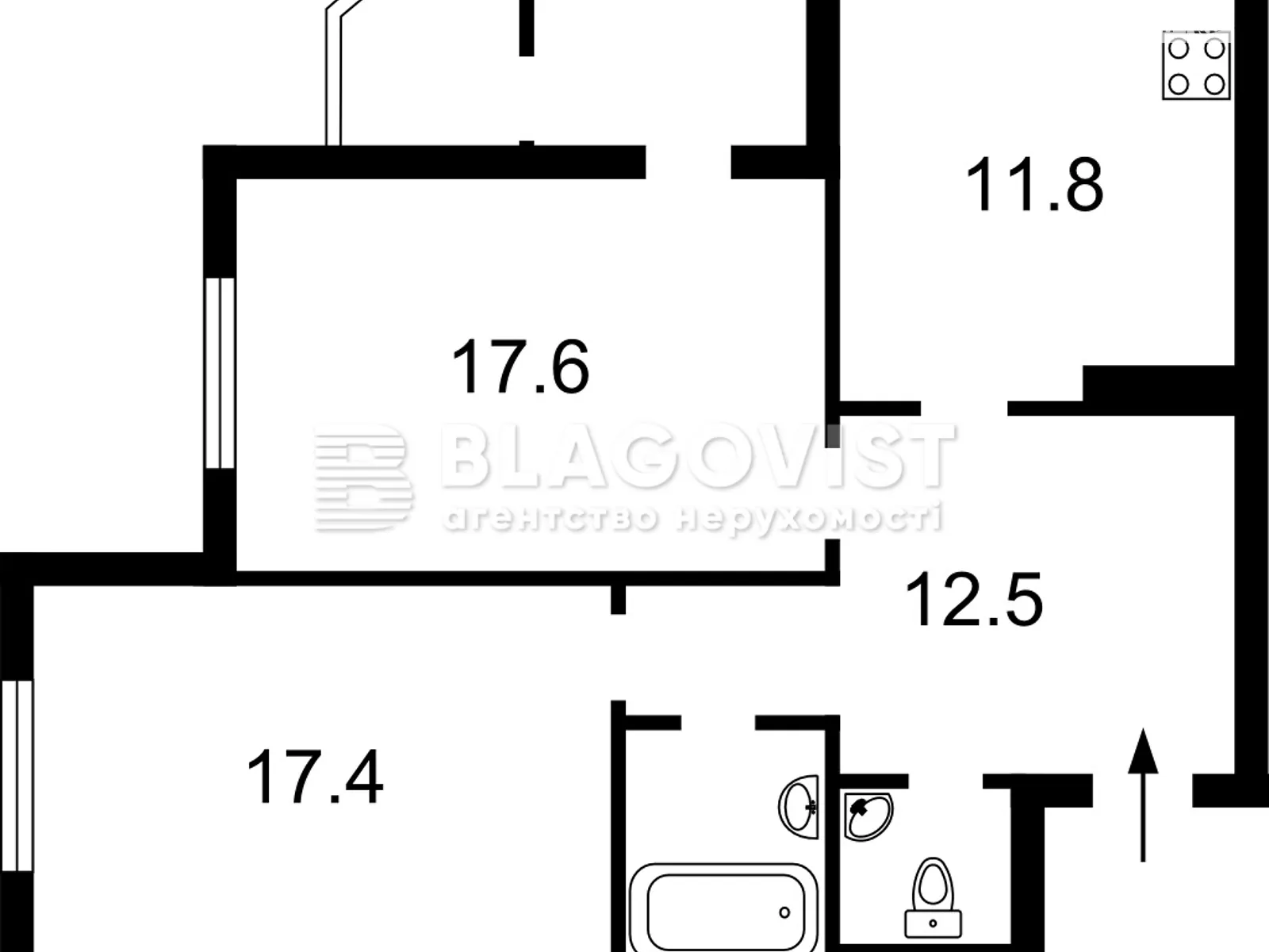 Продається 2-кімнатна квартира 70 кв. м у Києві, вул. Краківська, 13Б - фото 1
