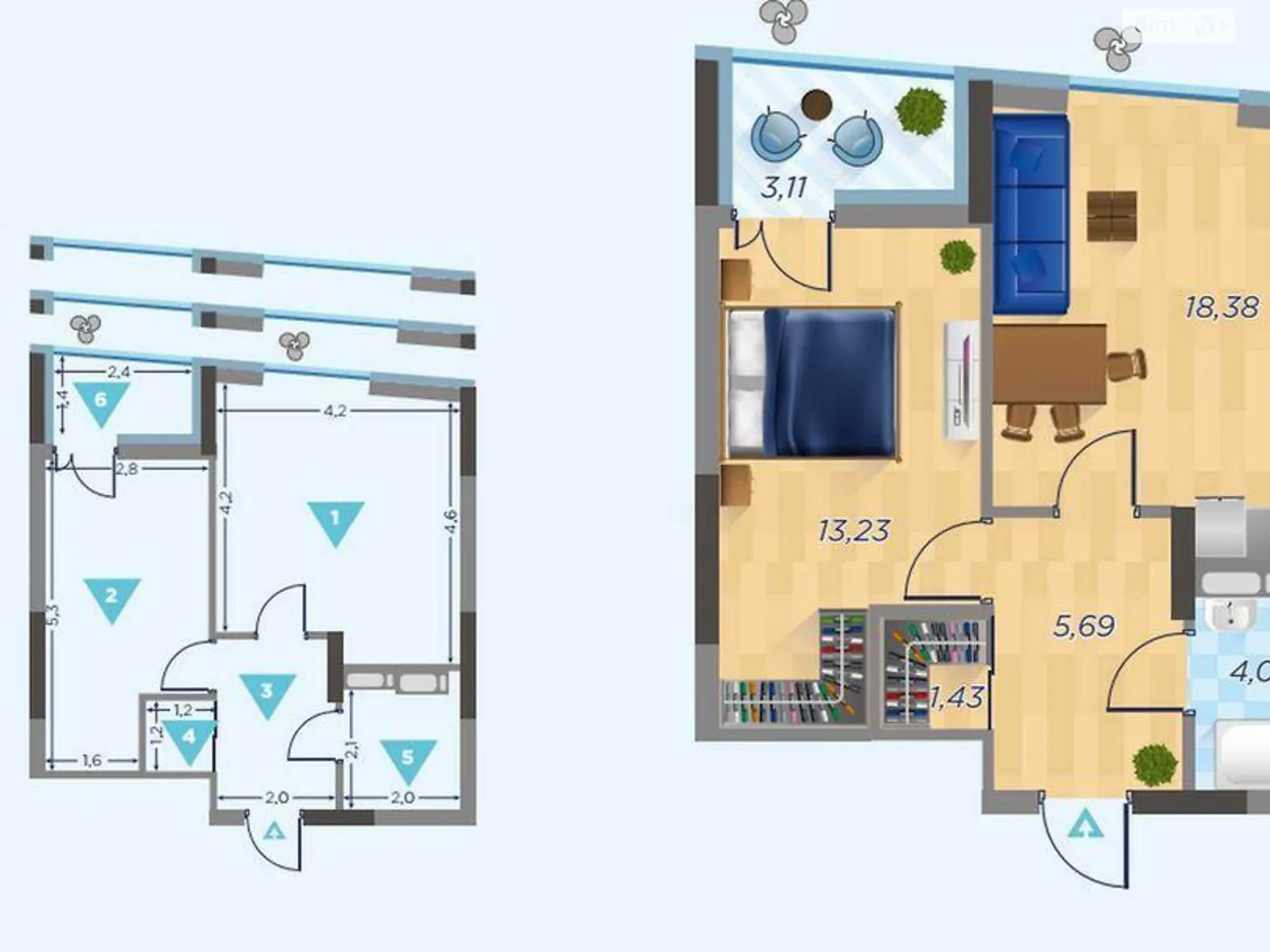 Продается 1-комнатная квартира 46 кв. м в Киеве, ул. Шолуденко, 30 - фото 1