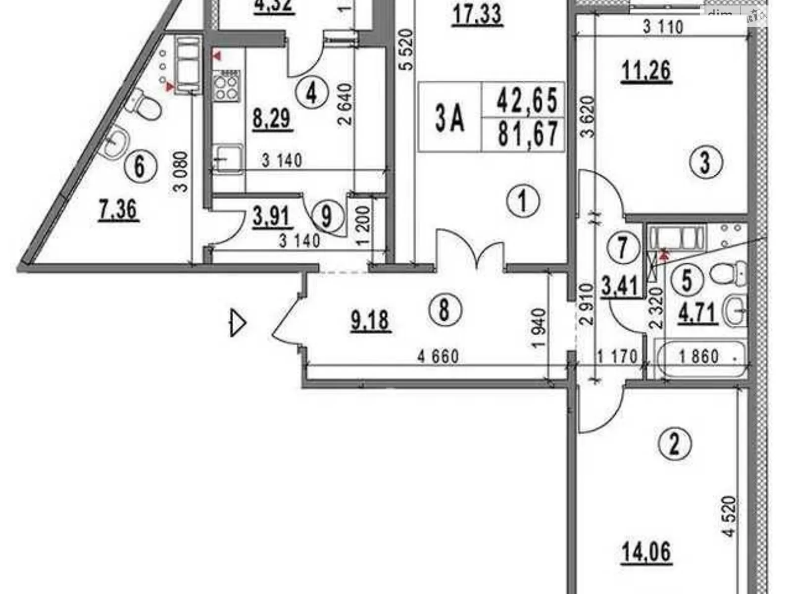 Продається 3-кімнатна квартира 82 кв. м у Києві, цена: 115000 $ - фото 1