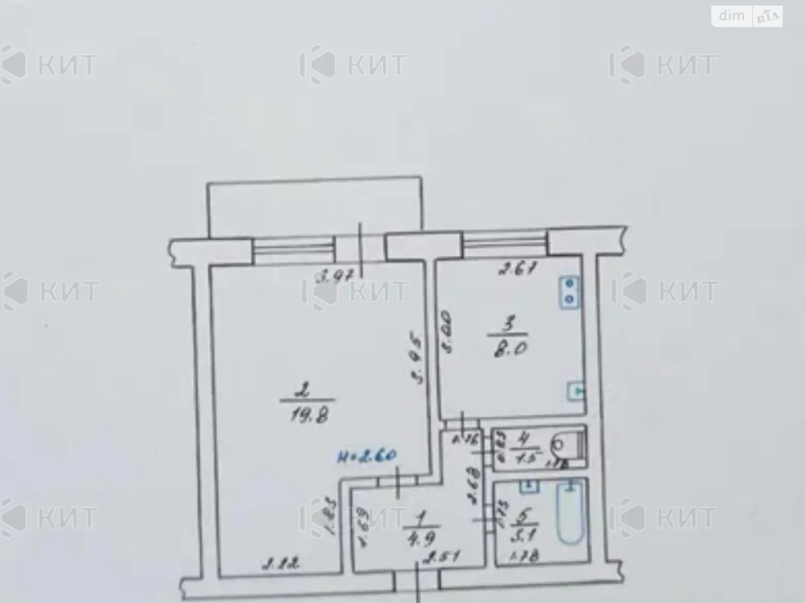 Продается 1-комнатная квартира 39 кв. м в Харькове, цена: 28000 $ - фото 1