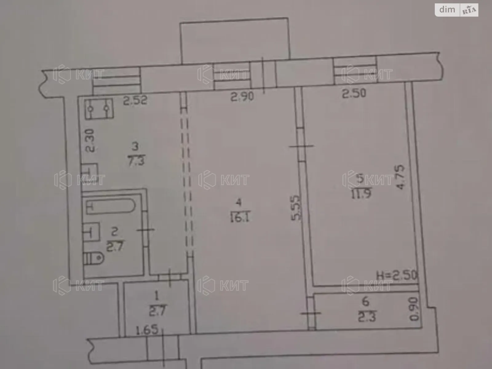 Продается 2-комнатная квартира 44 кв. м в Харькове, цена: 33000 $ - фото 1