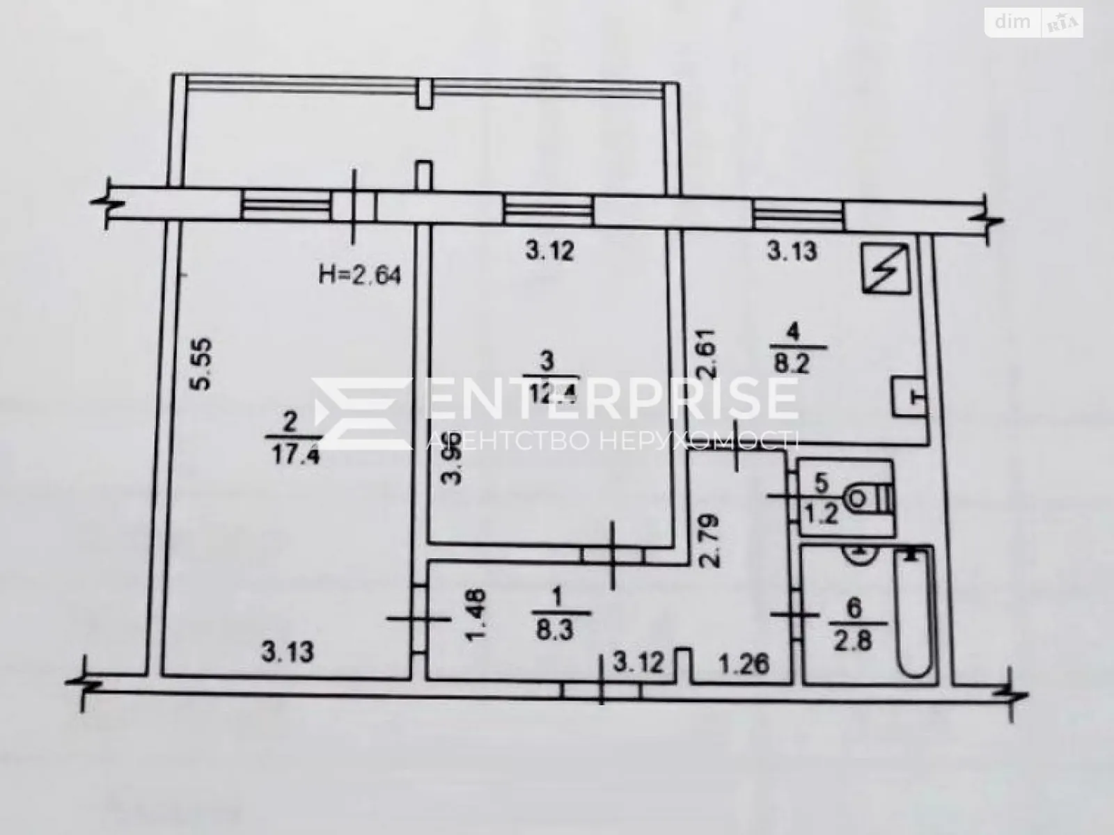 Продается 2-комнатная квартира 54.5 кв. м в Киеве, цена: 47000 $ - фото 1