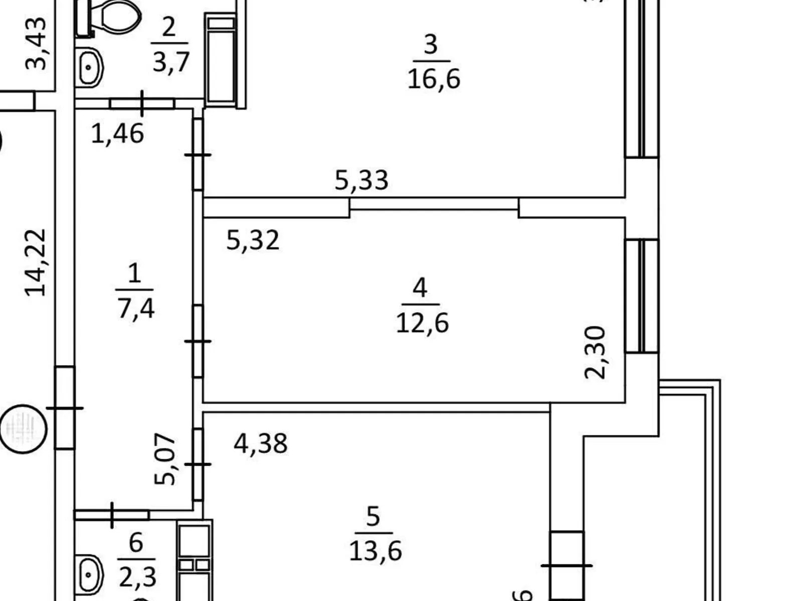 Продается 2-комнатная квартира 61 кв. м в, цена: 2700000 грн - фото 1