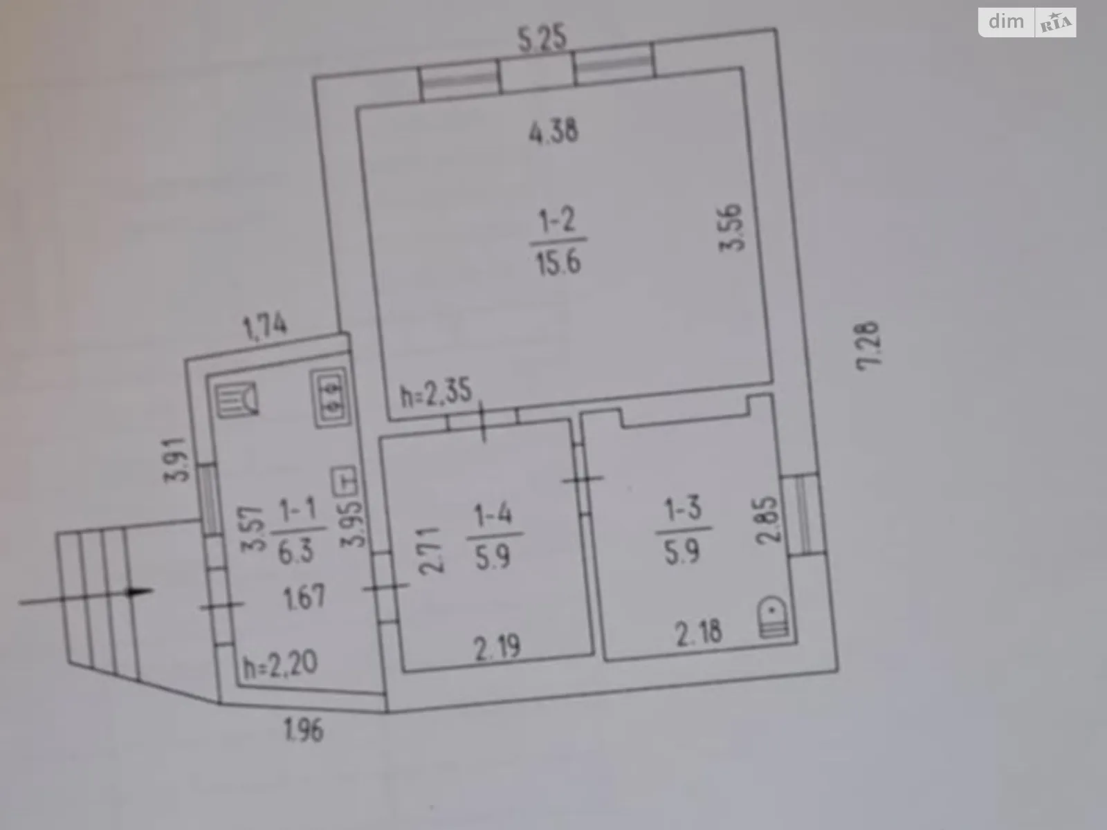 Продается одноэтажный дом 34 кв. м с бассейном, цена: 42000 $ - фото 1