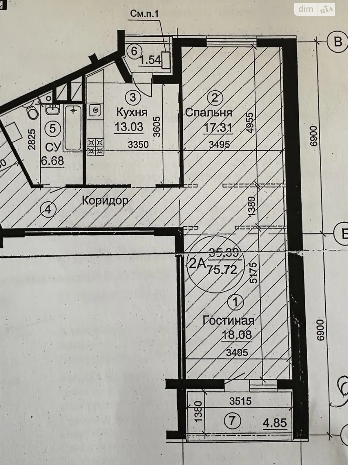 Продається 3-кімнатна квартира 76 кв. м у Дніпрі, вул. Виконкомівська, 24Б - фото 1
