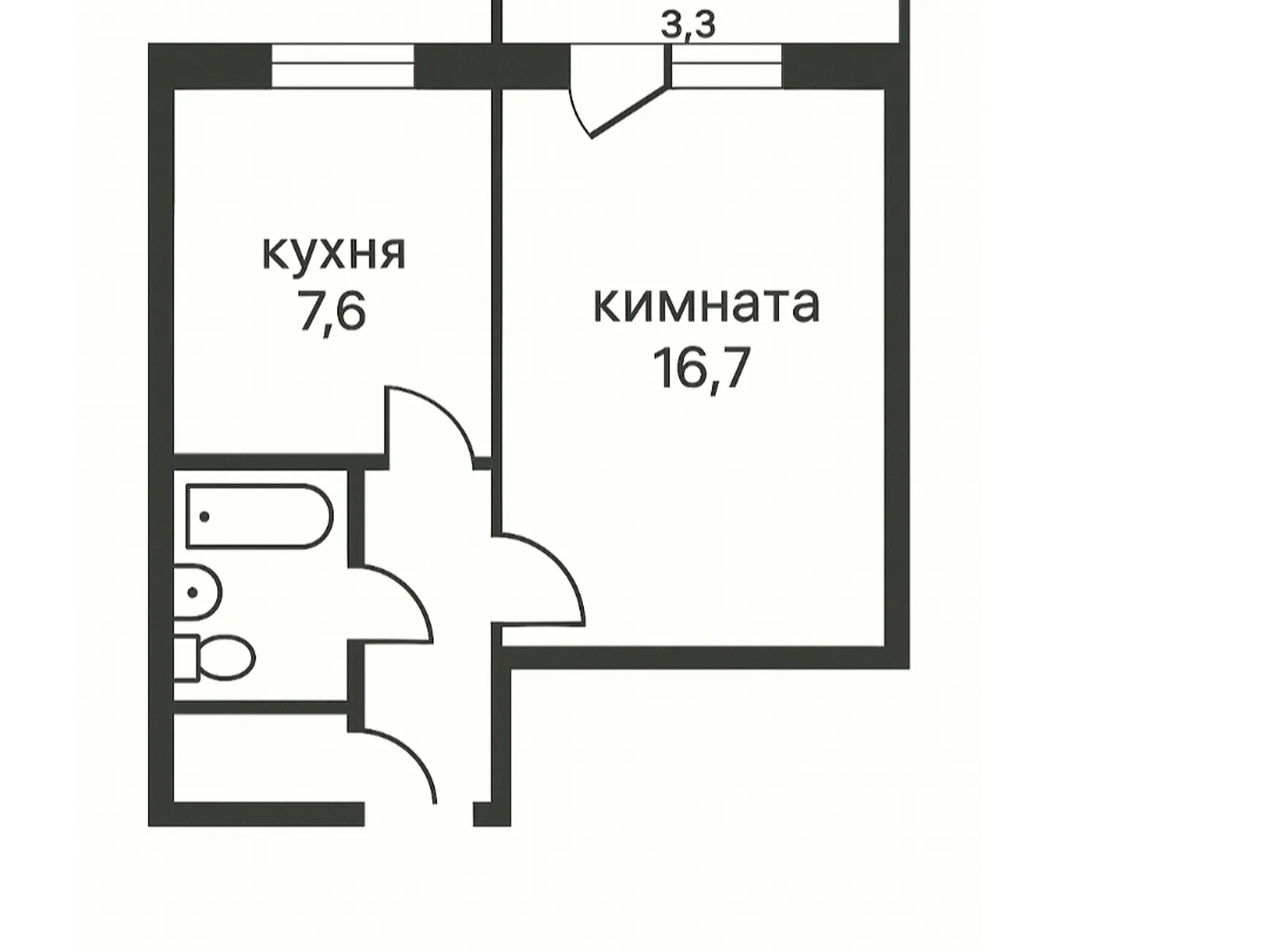Продається 1-кімнатна квартира 34 кв. м у Вінниці, вул. Пирогова - фото 1