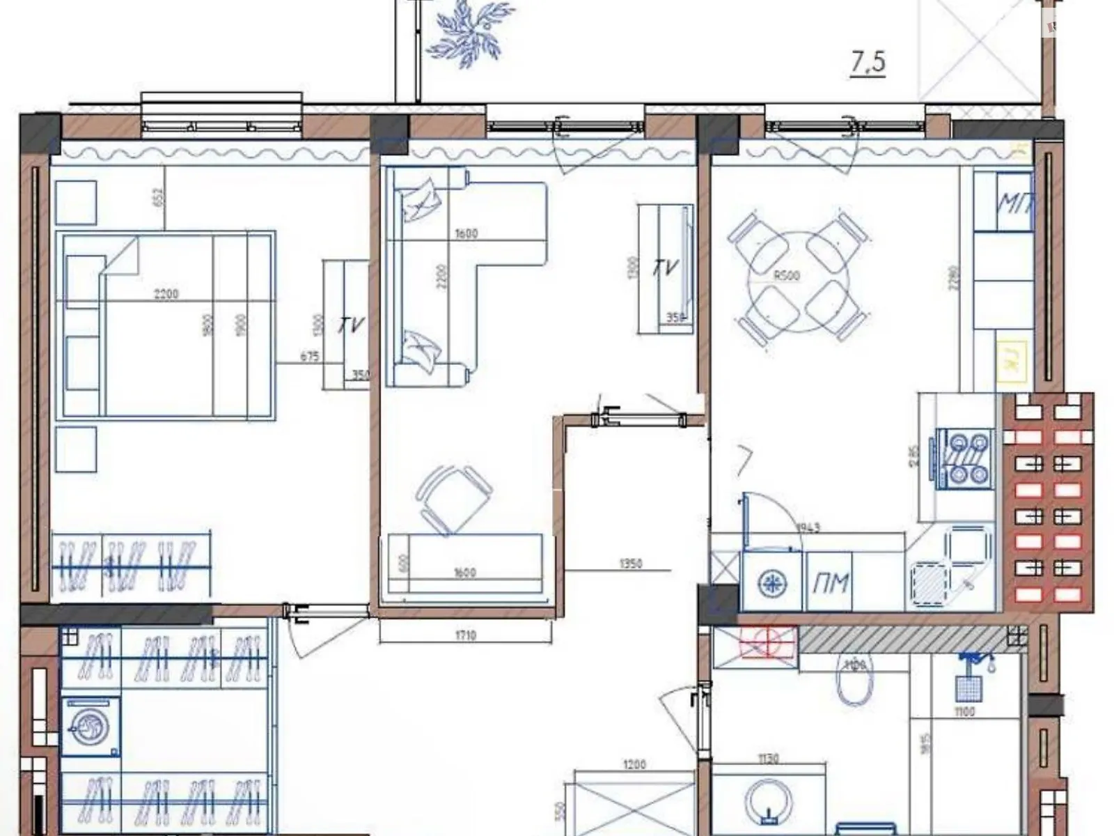 Продается 2-комнатная квартира 68 кв. м в Одессе, ул. Трамвайная, 37 - фото 1