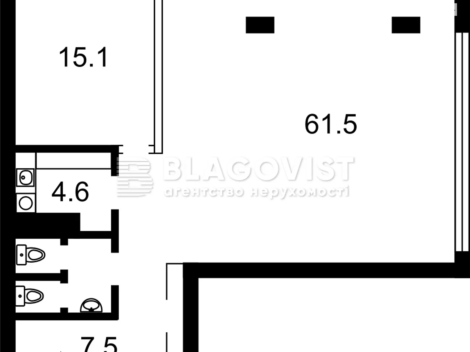 Продается 2-комнатная квартира 87 кв. м в Киеве, ул. Жилянская, 68 - фото 1