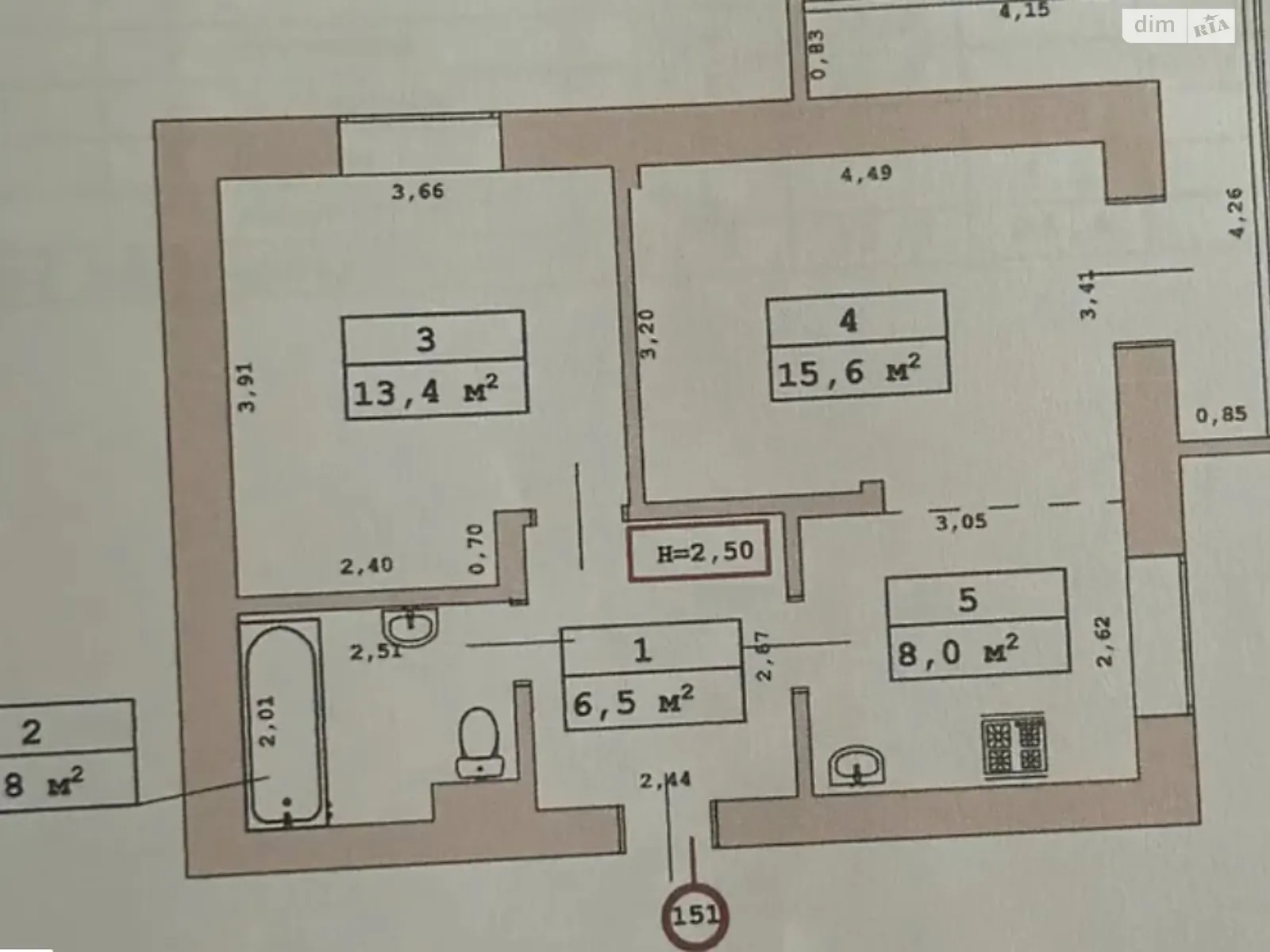 Продається 2-кімнатна квартира 51 кв. м у Вінниці, цена: 95000 $ - фото 1