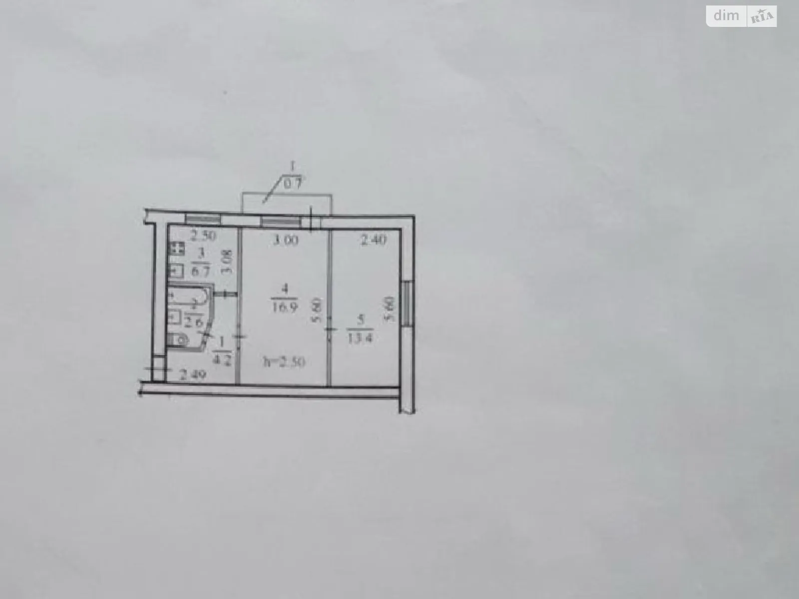 Продается 2-комнатная квартира 44.5 кв. м в Днепре, ул. Новосельная - фото 1