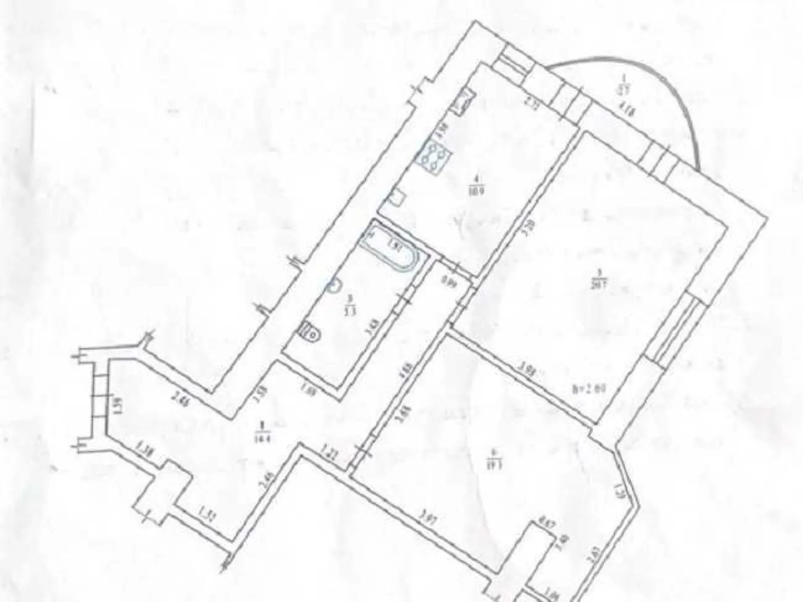 Продається 2-кімнатна квартира 73.3 кв. м у Полтаві, цена: 72000 $ - фото 1