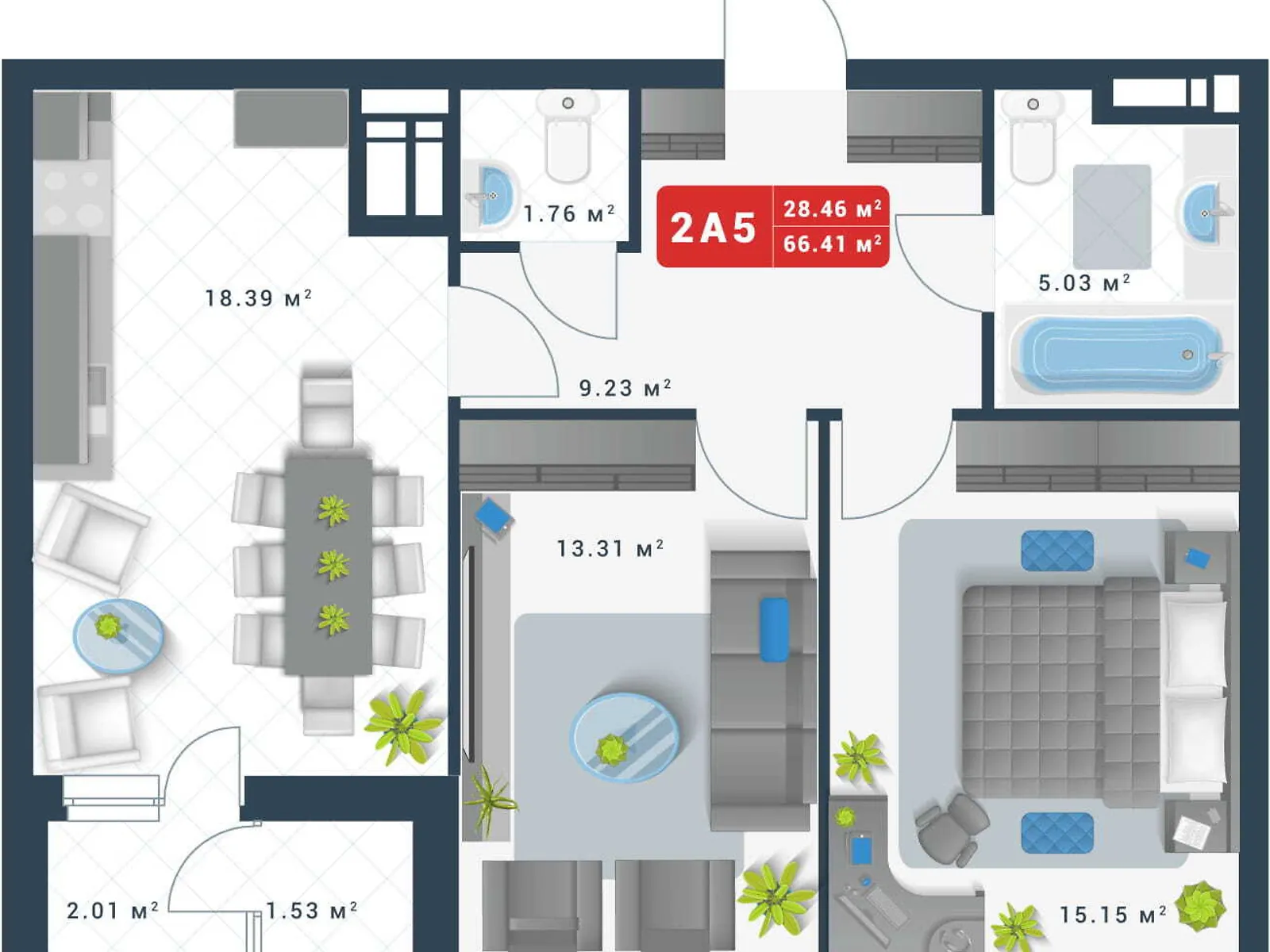 Продается 2-комнатная квартира 66.41 кв. м в Киеве, ул. Глеба Бабича(Канальная), 8Г - фото 1