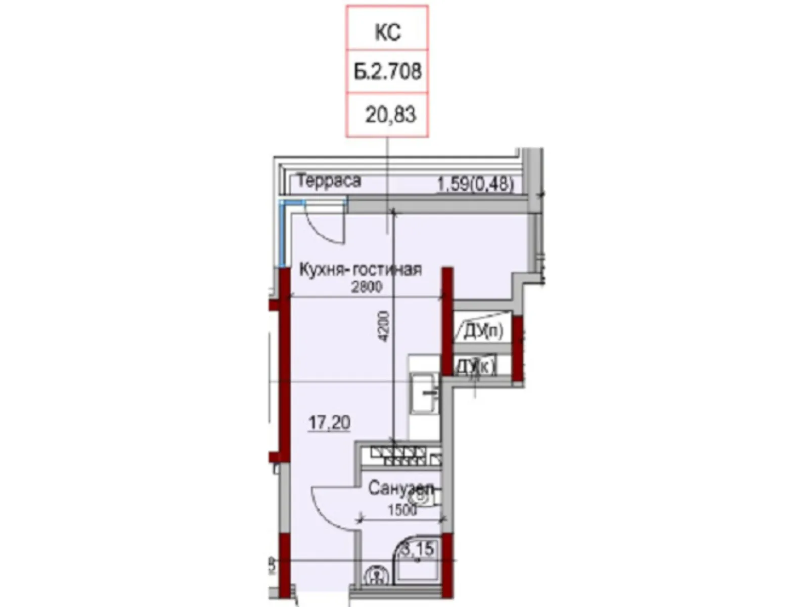 Продается 1-комнатная квартира 21 кв. м в Одессе, ул. Дачная, 28А - фото 1