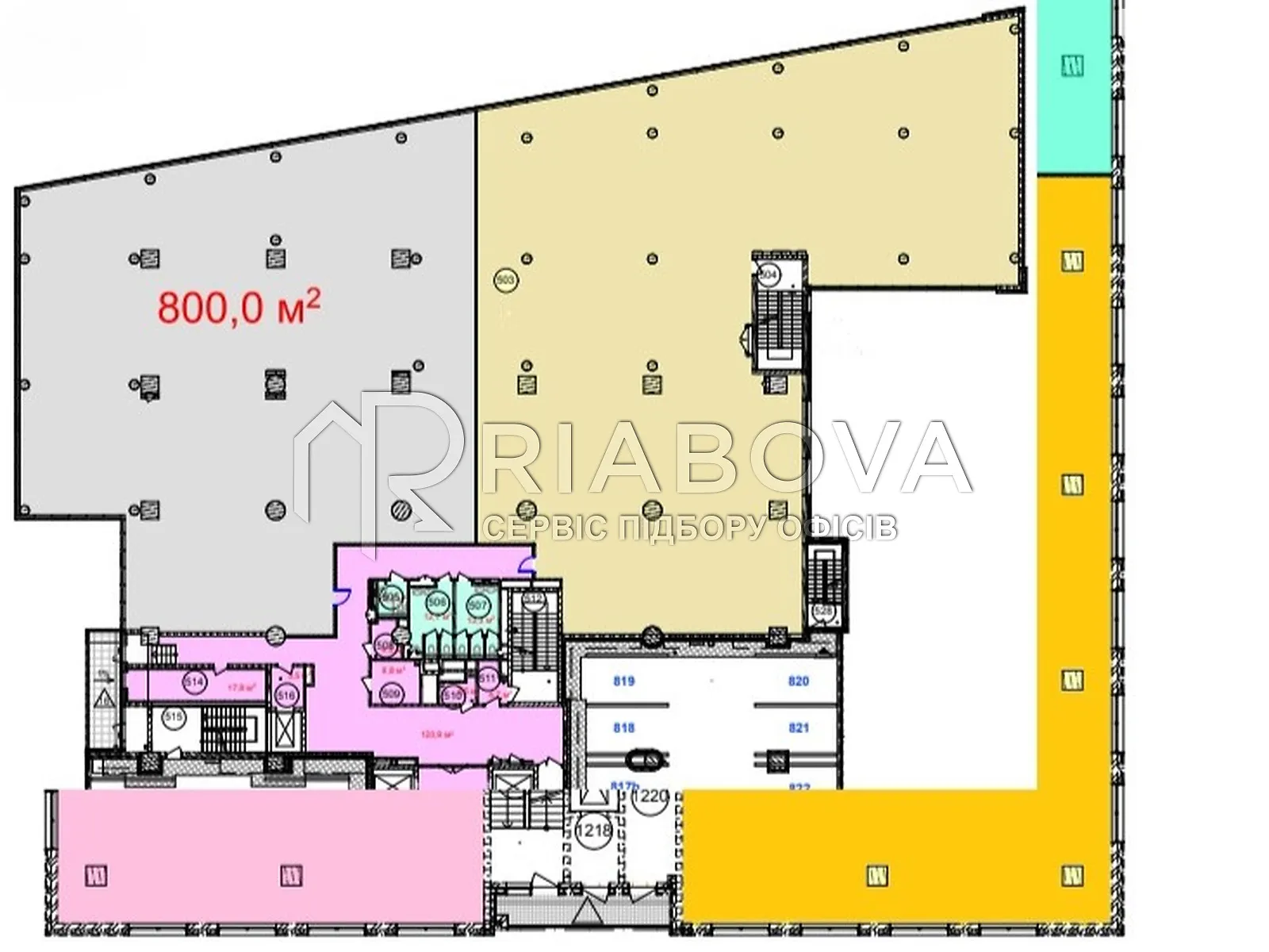 Сдается в аренду офис 800 кв. м в бизнес-центре, цена: 30912 $ - фото 1
