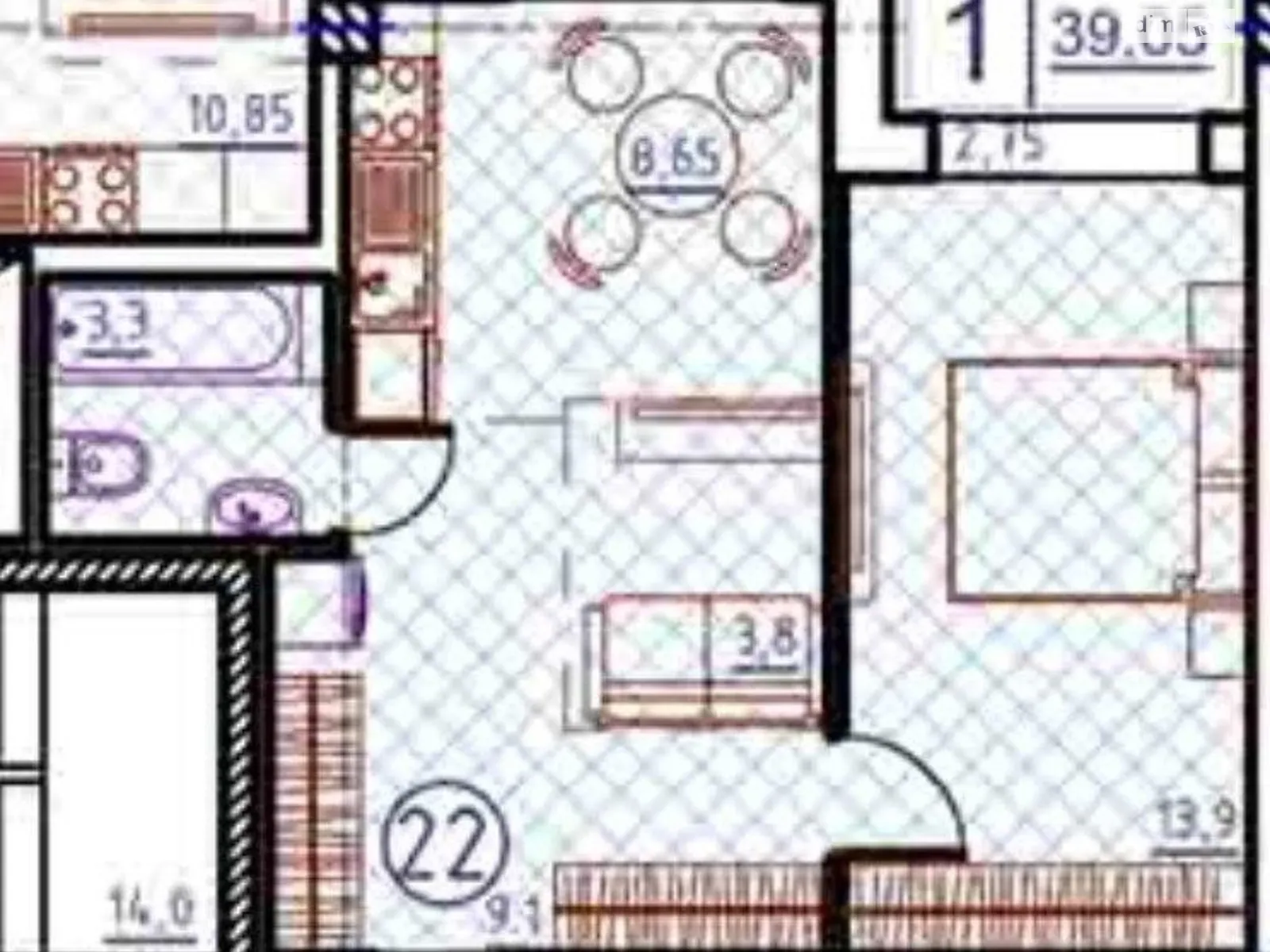 Продается 1-комнатная квартира 40 кв. м в Одессе, ул. Гераневая, 7 - фото 1
