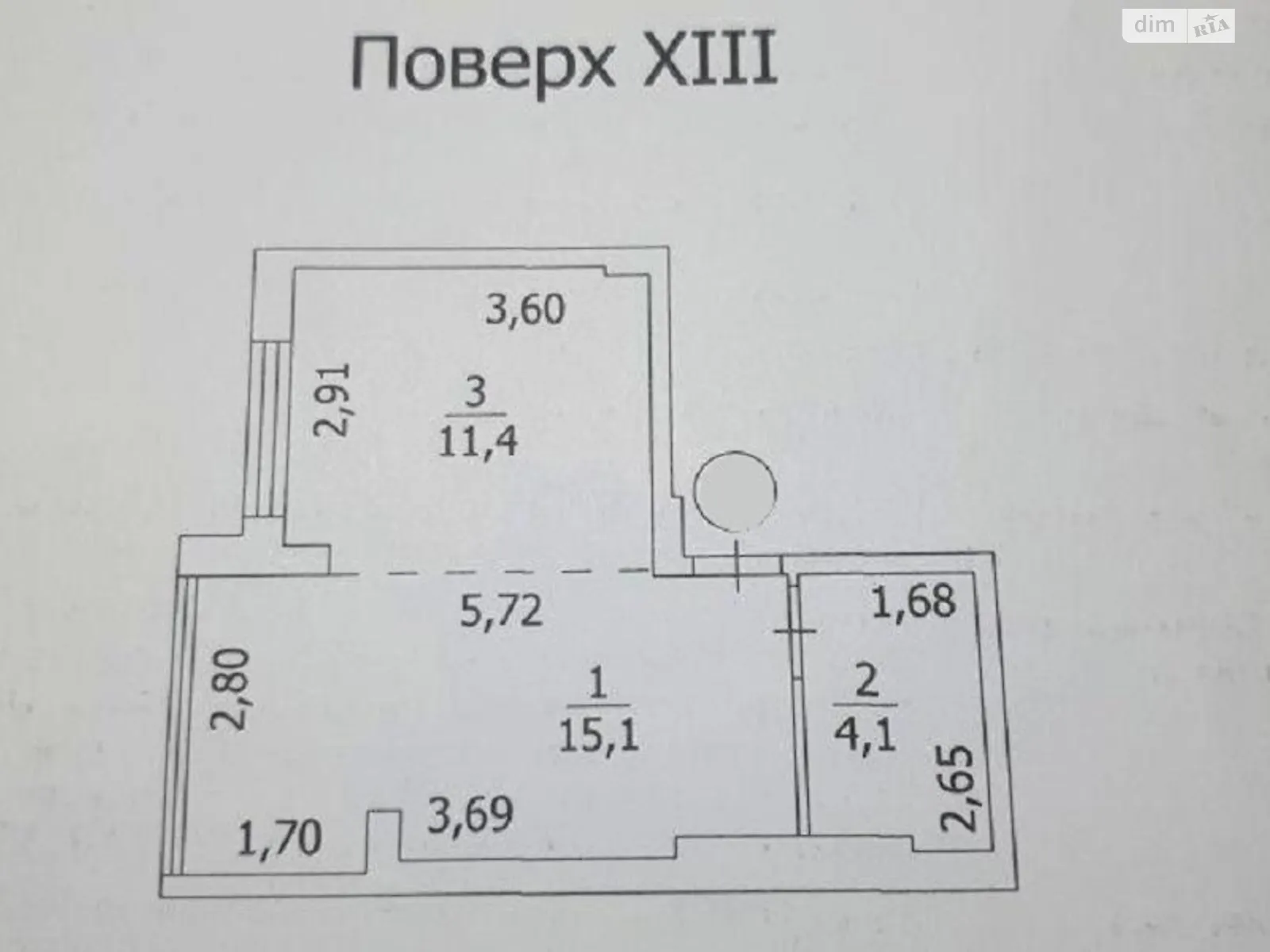 Продається 1-кімнатна квартира 30 кв. м у Лиманці, просп. Полковника Гуляєва(Маршала Жукова), 111 - фото 1