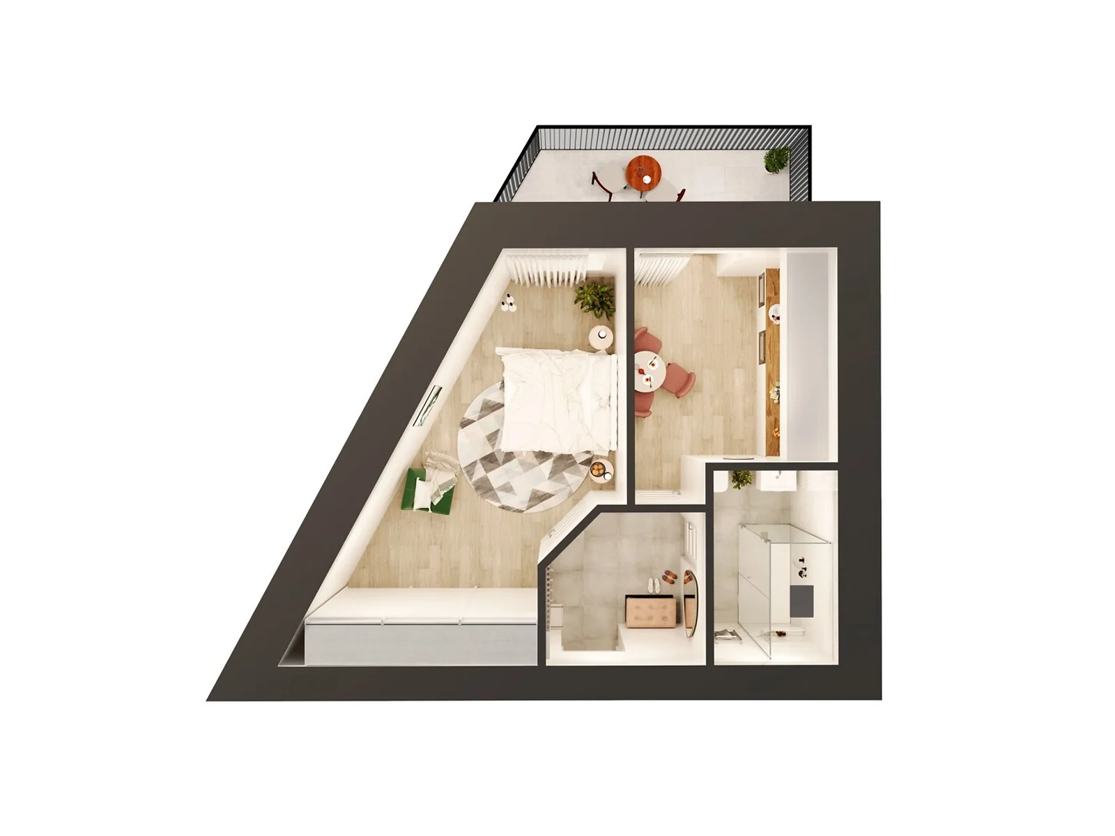 Продається 1-кімнатна квартира 42.29 кв. м у Липинах, цена: 47942 $ - фото 1