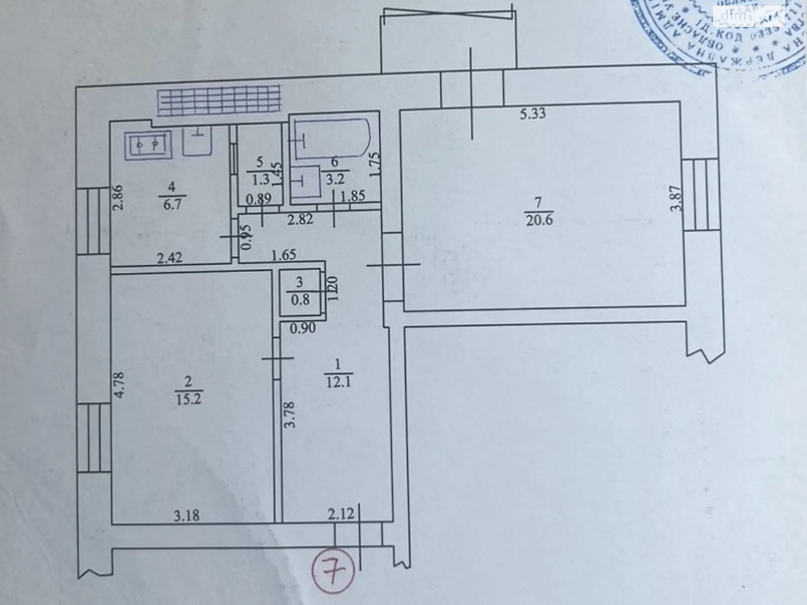 Продается 2-комнатная квартира 52 кв. м в Кременчуге, ул. Богдана Хмельницкого, 2/50 - фото 1