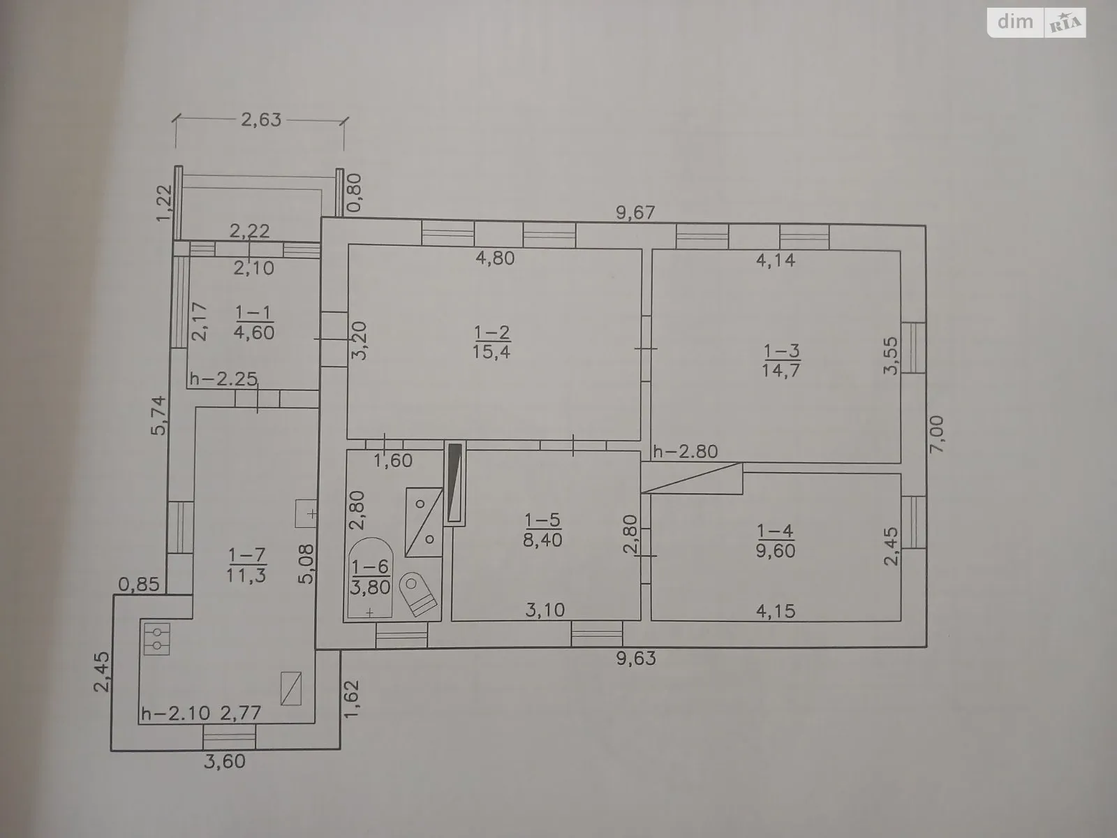 Продается одноэтажный дом 67.8 кв. м с бассейном, цена: 21000 $ - фото 1