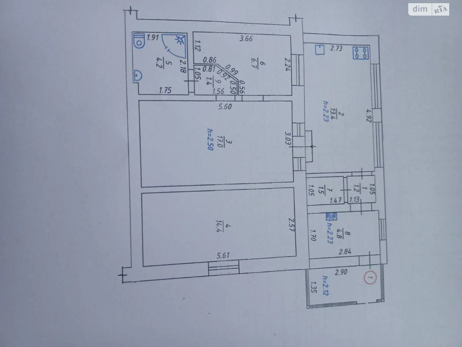 Продается 3-комнатная квартира 70 кв. м в, цена: 78000 $ - фото 1