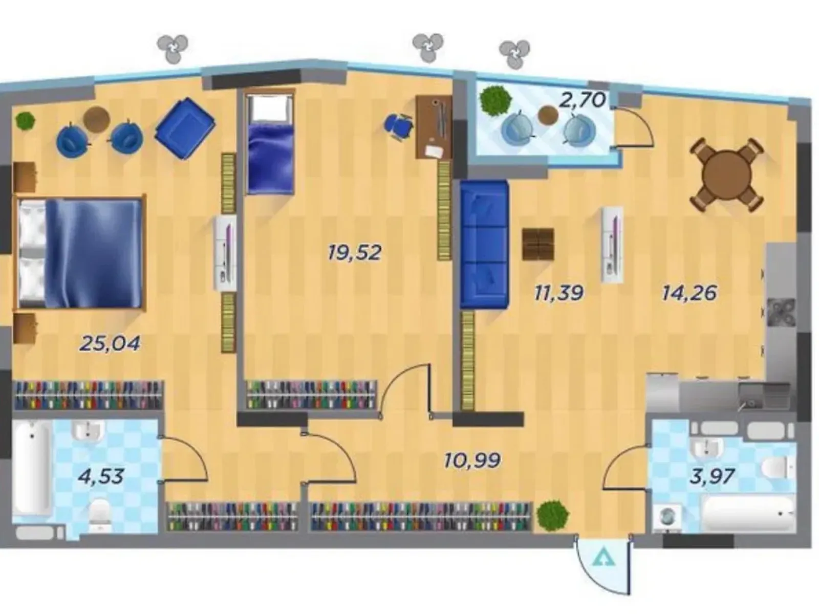Продається 3-кімнатна квартира 93 кв. м у, цена: 153000 $ - фото 1