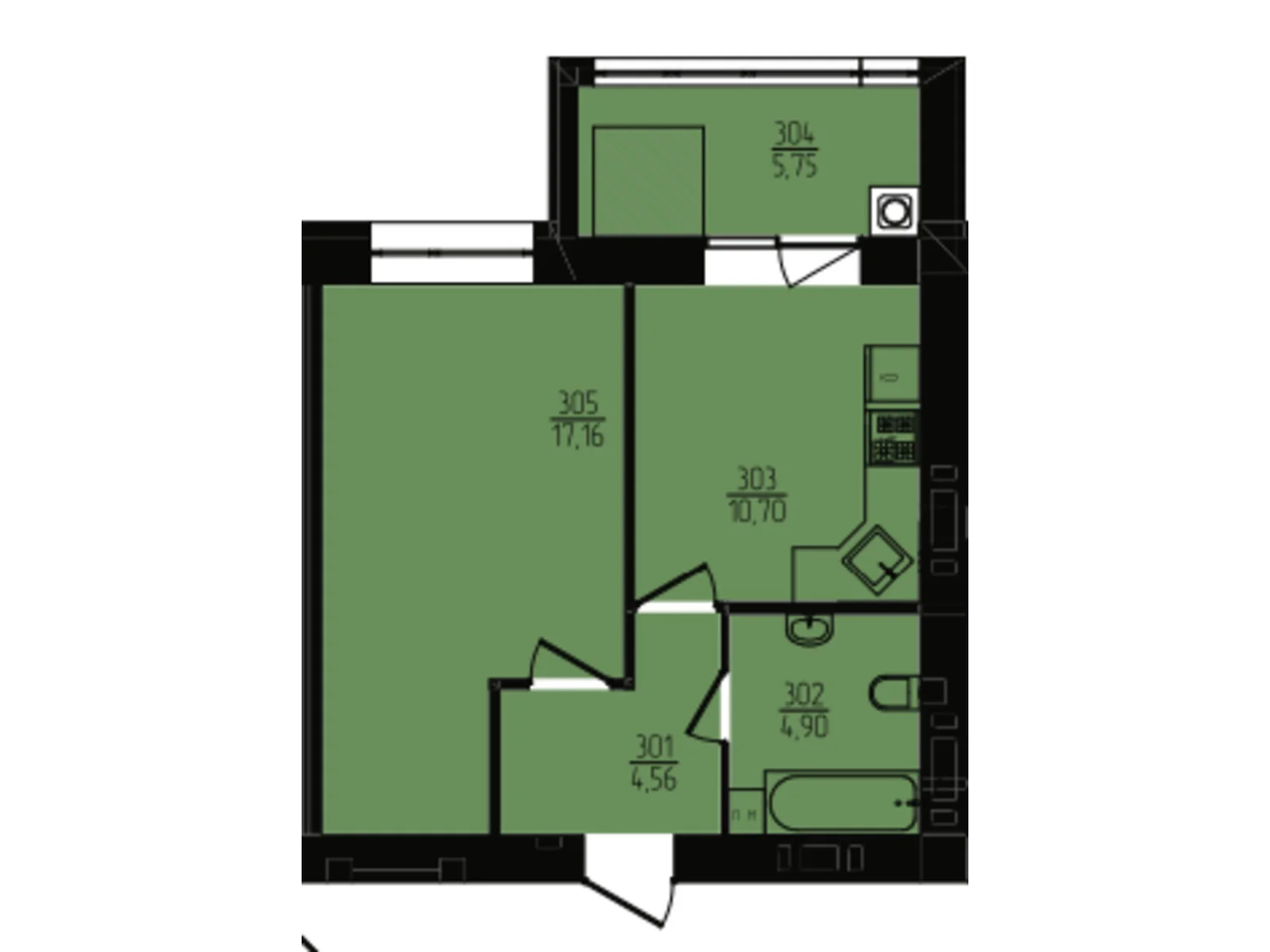 Продается 1-комнатная квартира 43.07 кв. м в Хмельницком, цена: 33255 $ - фото 1