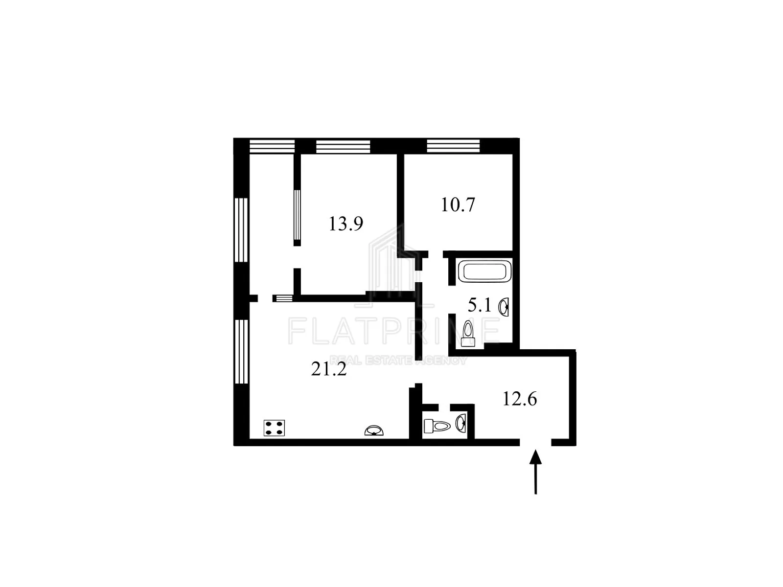 Продается 2-комнатная квартира 71.6 кв. м в Киеве, наб. Днепровская, 20А - фото 1