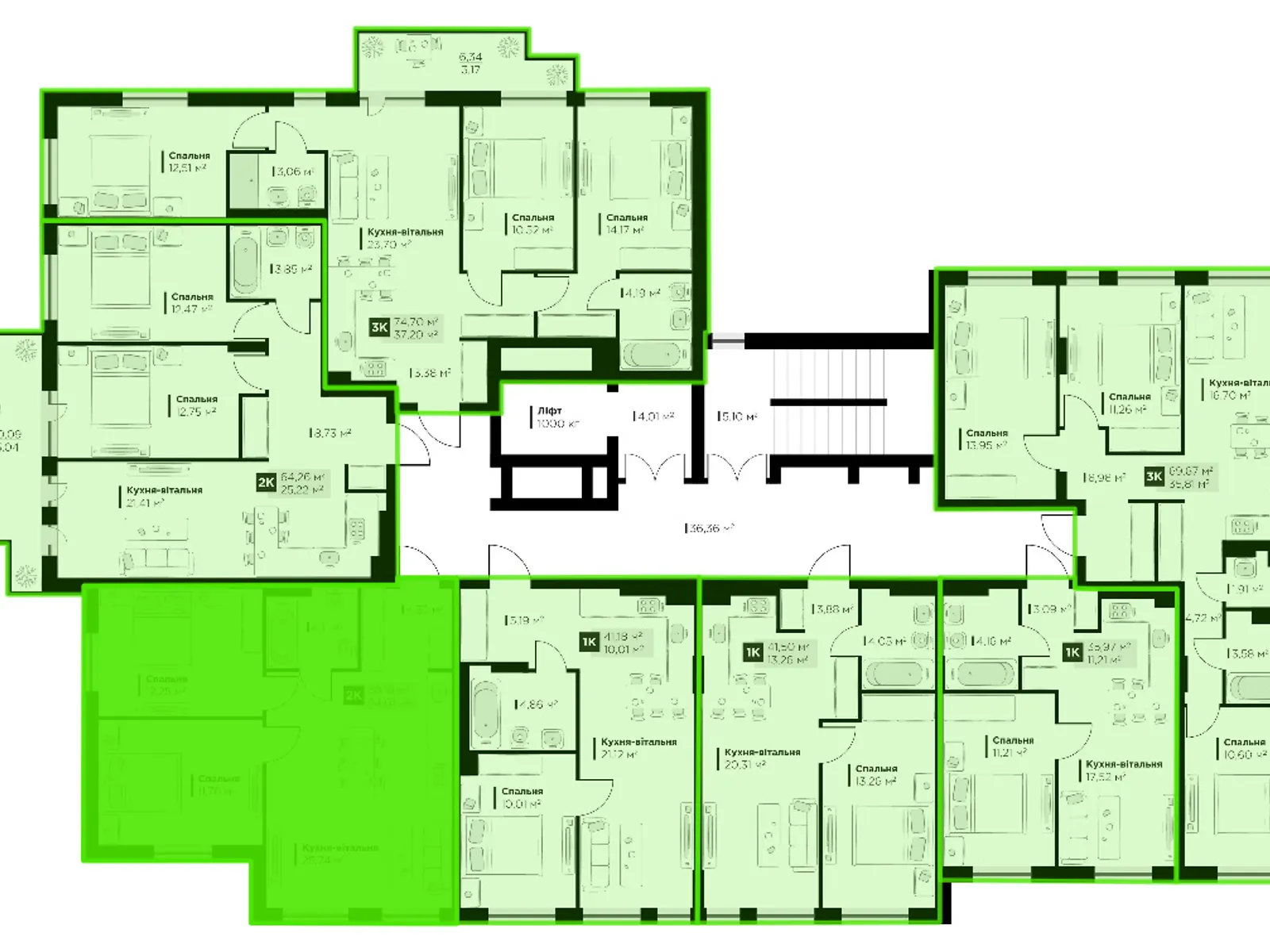 Продается 2-комнатная квартира 58.18 кв. м в Винниках, ул. Лесная - фото 1