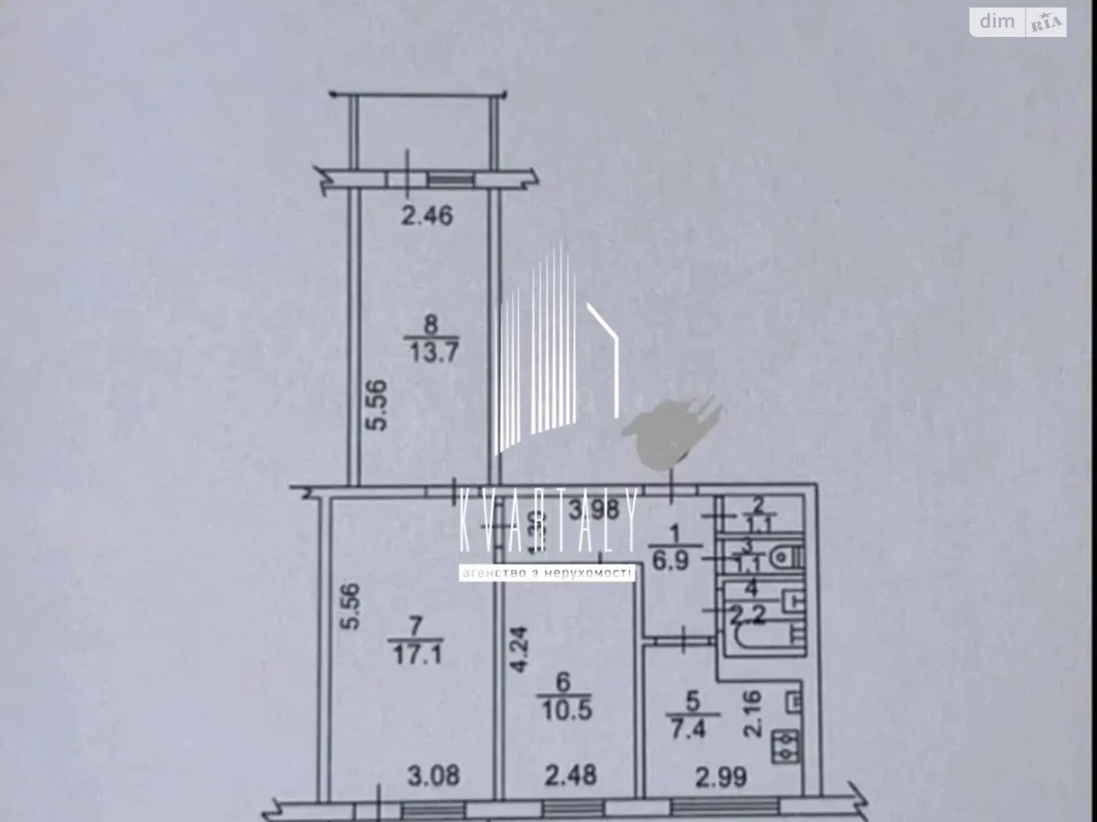 Продается 3-комнатная квартира 62.5 кв. м в Киеве, ул. Симиренко, 14/9 - фото 1