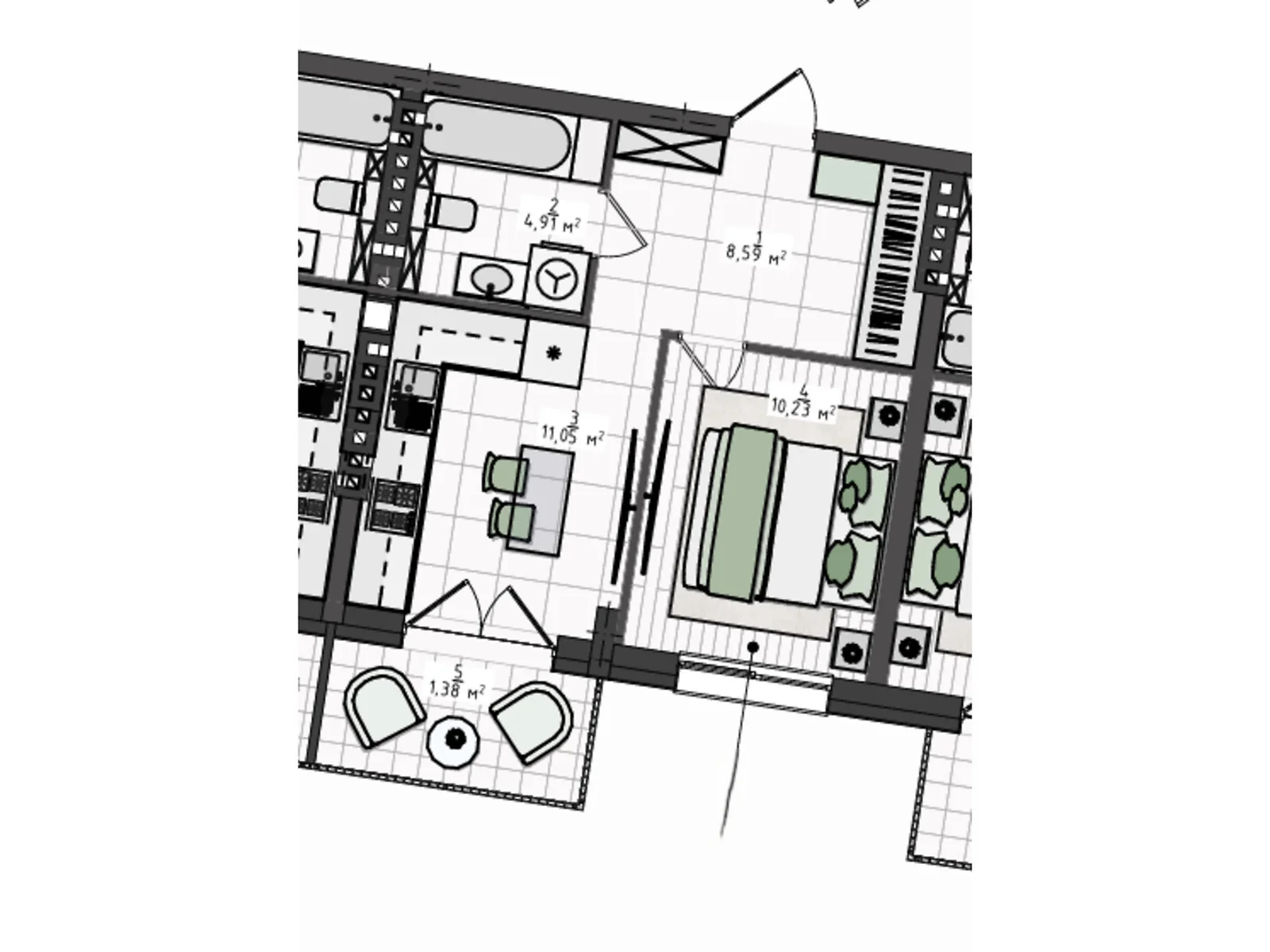 Продається 1-кімнатна квартира 36.04 кв. м у Винниках, вул. Калинова, 13 - фото 1