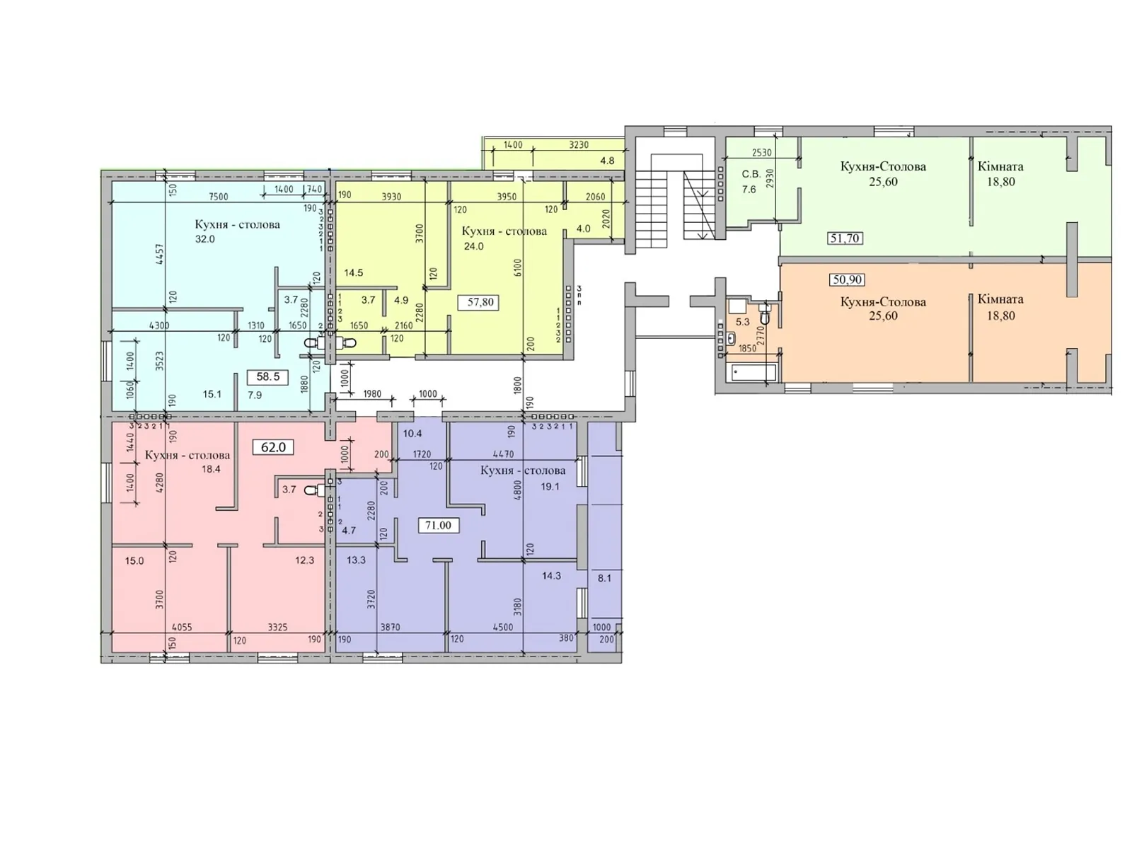Продається 1-кімнатна квартира 52.2 кв. м у Петрикові, вул. Лесі Українки - фото 1