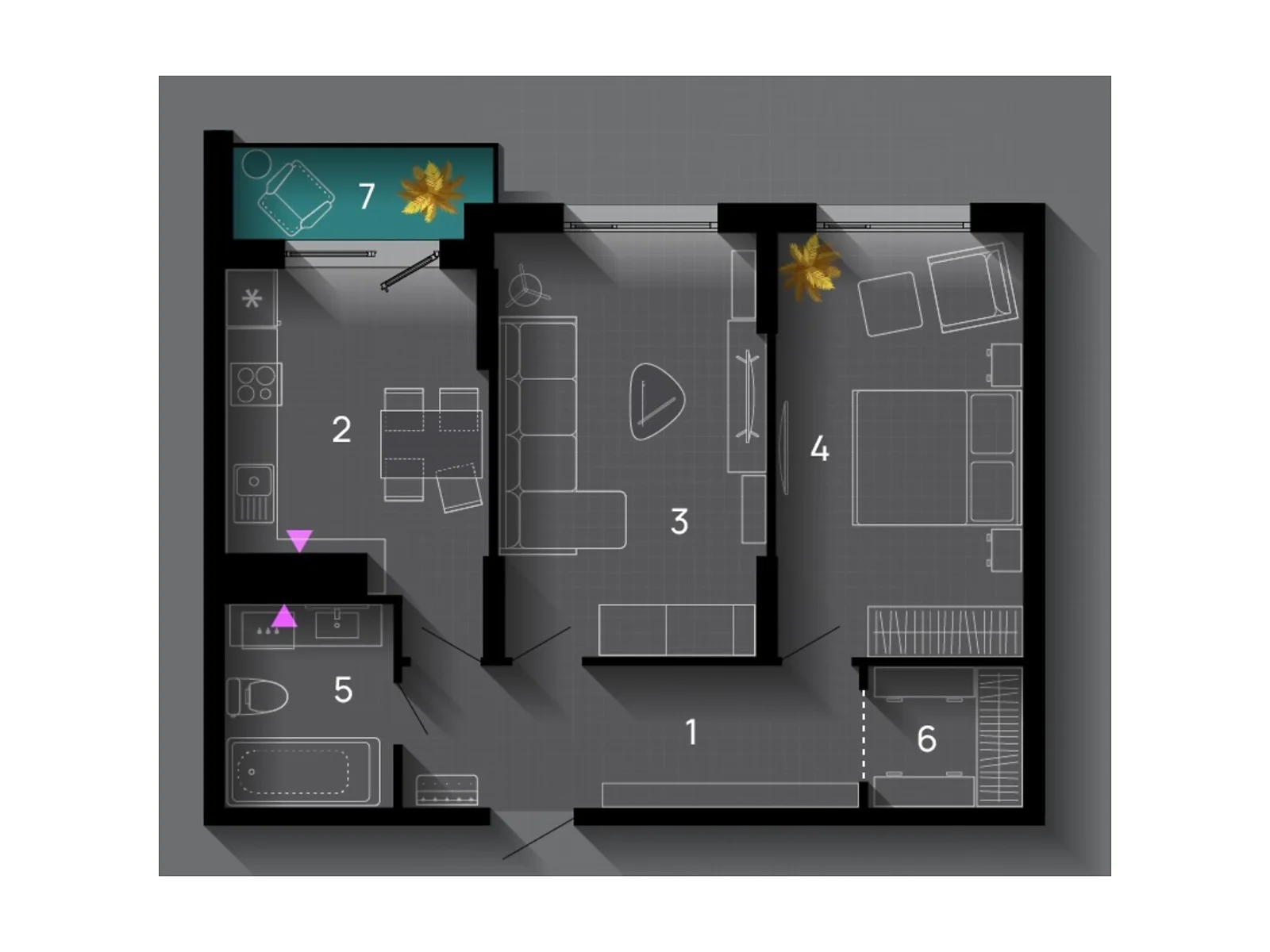Продается 2-комнатная квартира 61 кв. м в Ивано-Франковске, ул. Хриплинская, 9 - фото 1