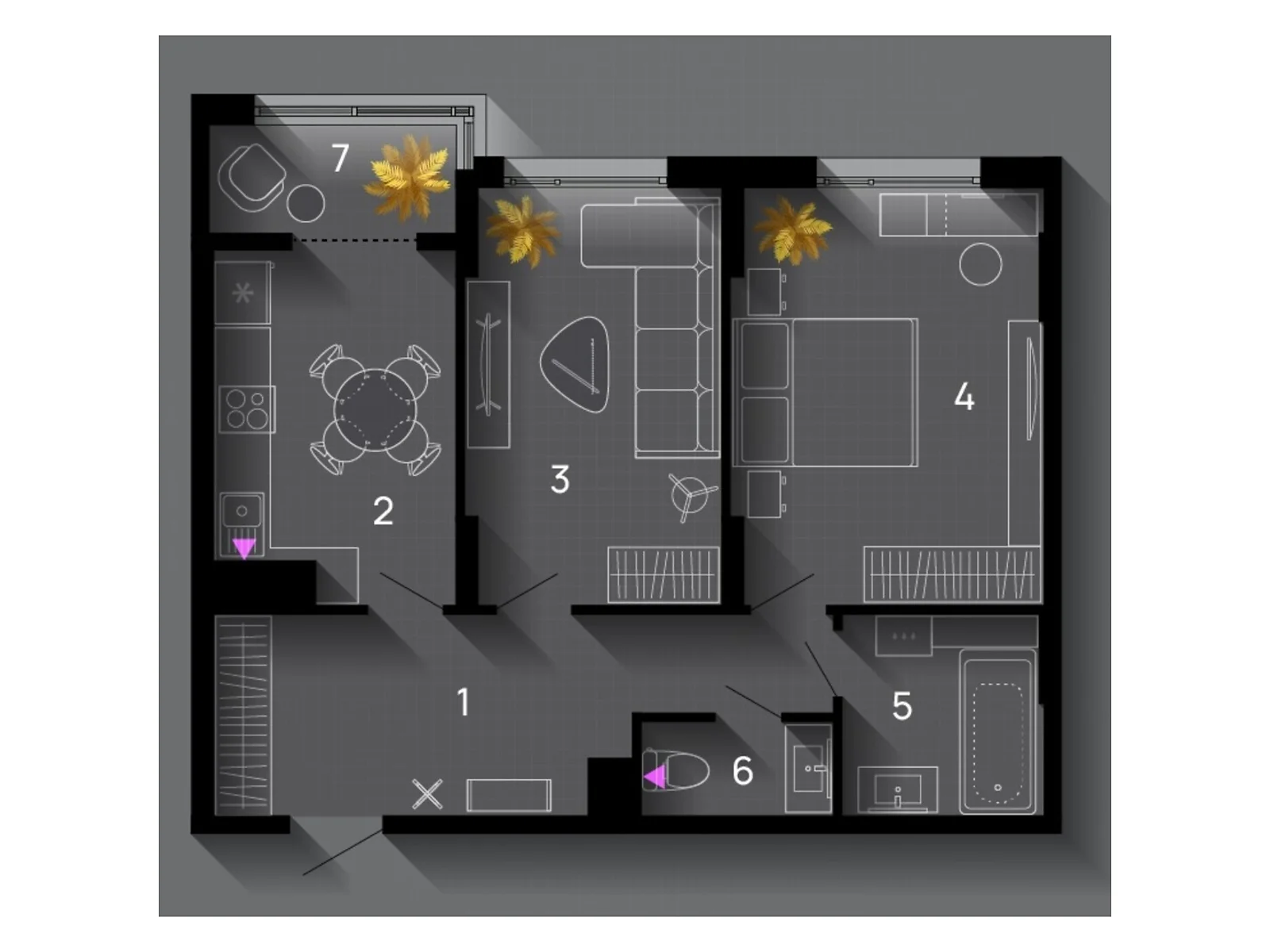 Продається 2-кімнатна квартира 63 кв. м у Івано-Франківську, вул. Хриплинська, 9 - фото 1