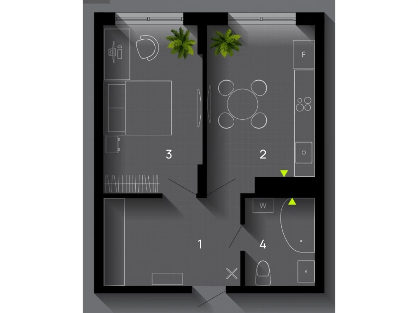 Продается 1-комнатная квартира 40 кв. м в Ивано-Франковске, ул. Химиков, 29А - фото 1