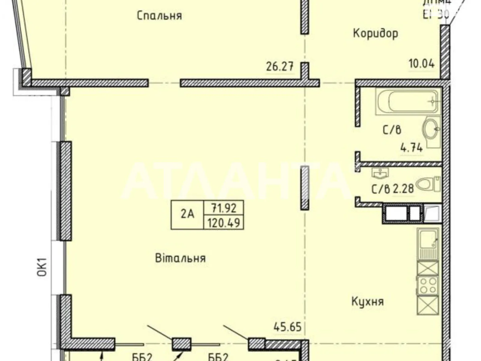 Продається 3-кімнатна квартира 119 кв. м у Одесі, просп. Шевченка - фото 1