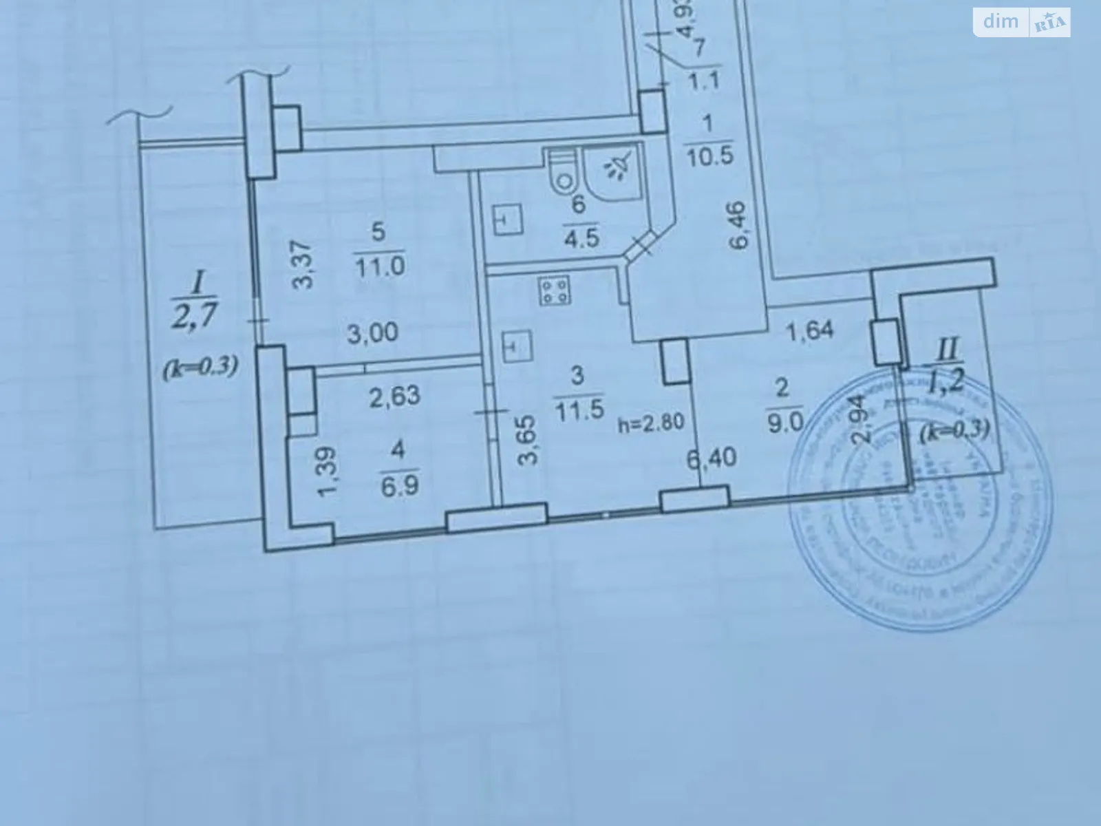 Продается 2-комнатная квартира 58.4 кв. м в Днепре, ул. Европейская, 11 - фото 1