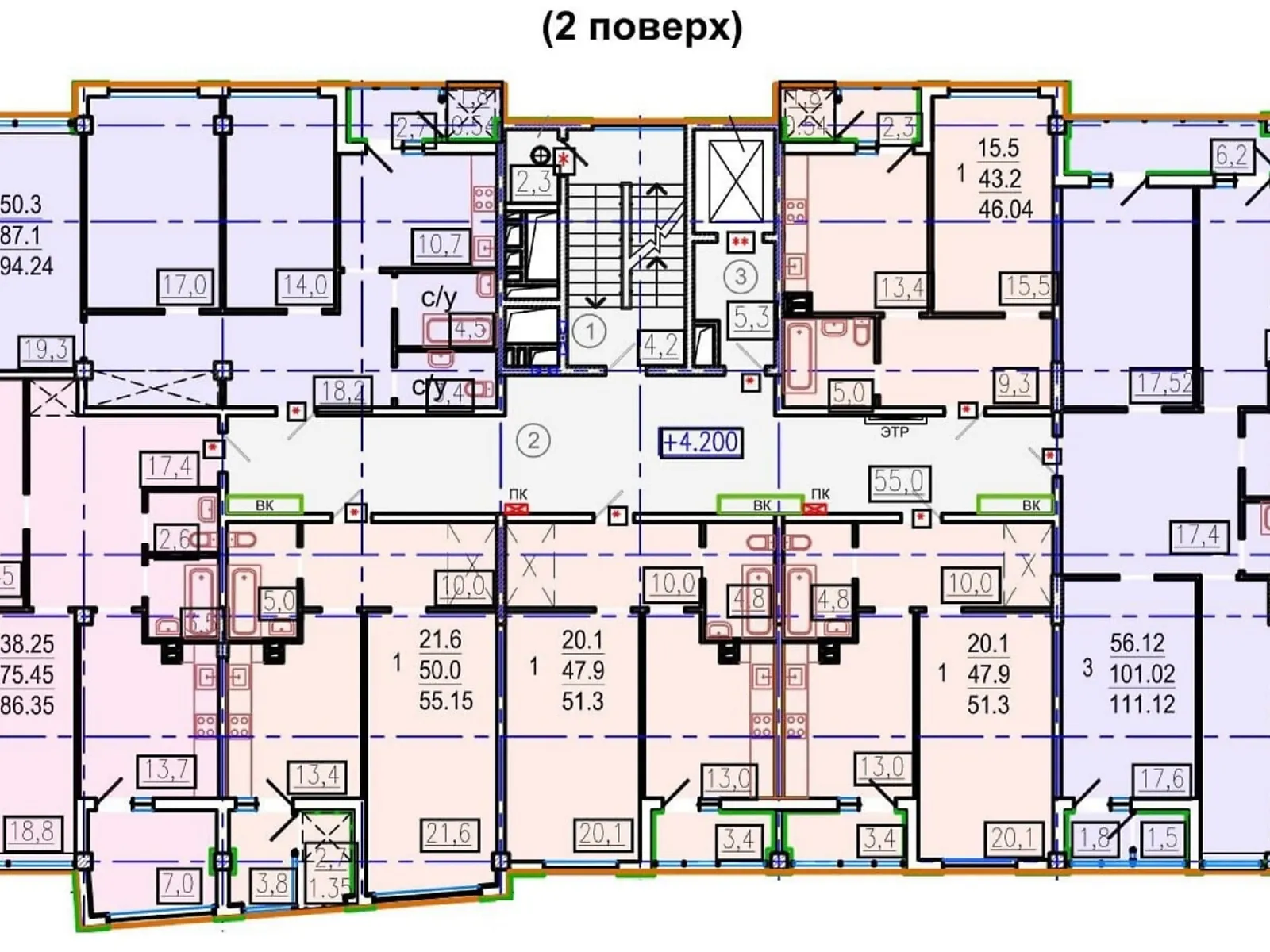 Продается 2-комнатная квартира 86 кв. м в Харькове, ул. Авиационная, 39 - фото 1