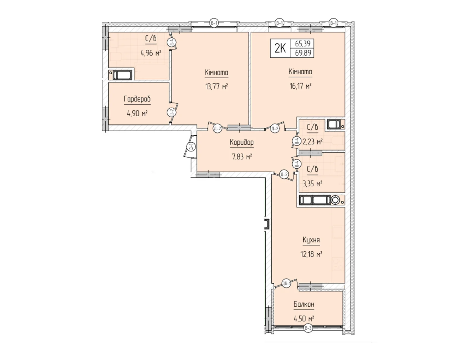 Продается 1-комнатная квартира 76 кв. м в Ивано-Франковске, ул. Химиков, 92 - фото 1