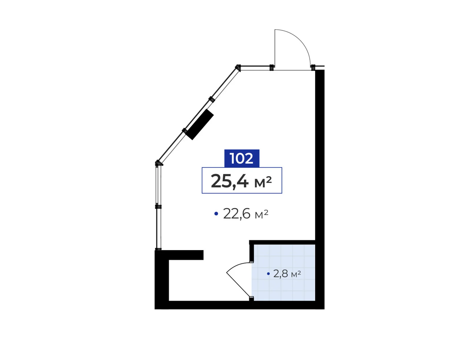 Продается объект сферы услуг 25.4 кв. м в 10-этажном здании, цена: 43180 $ - фото 1