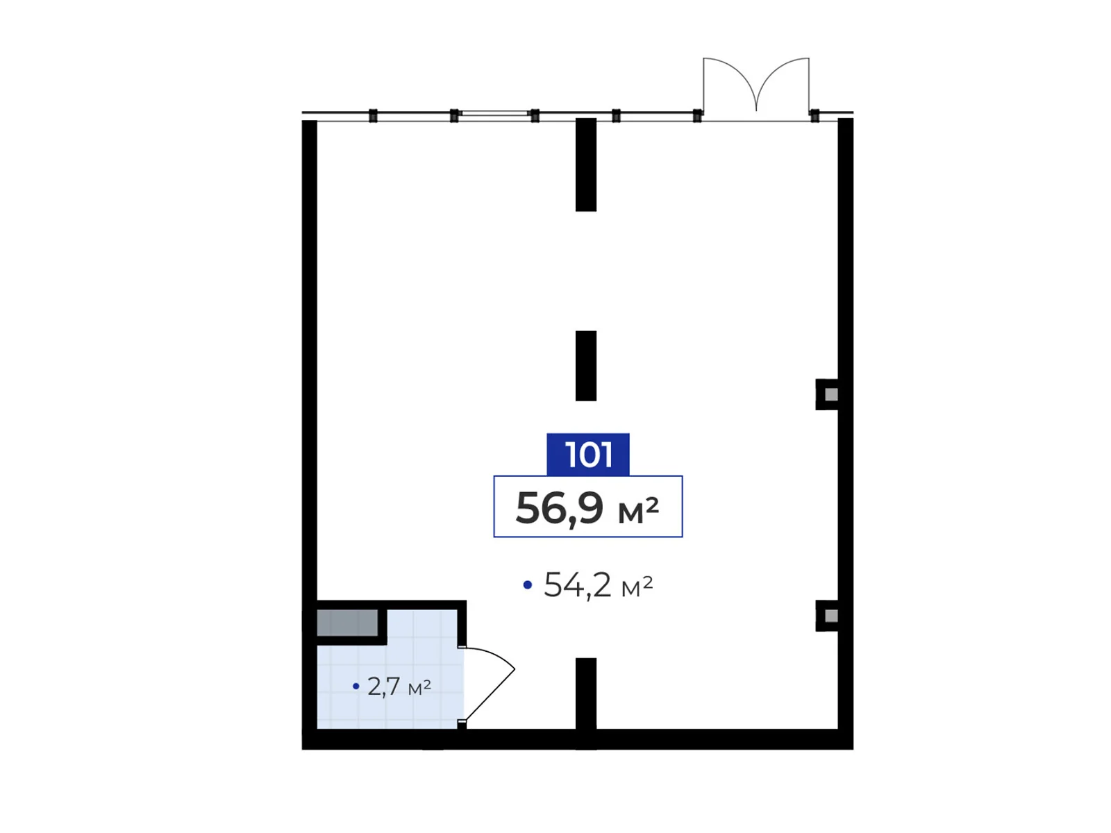Продается объект сферы услуг 56.9 кв. м в 10-этажном здании, цена: 96730 $ - фото 1
