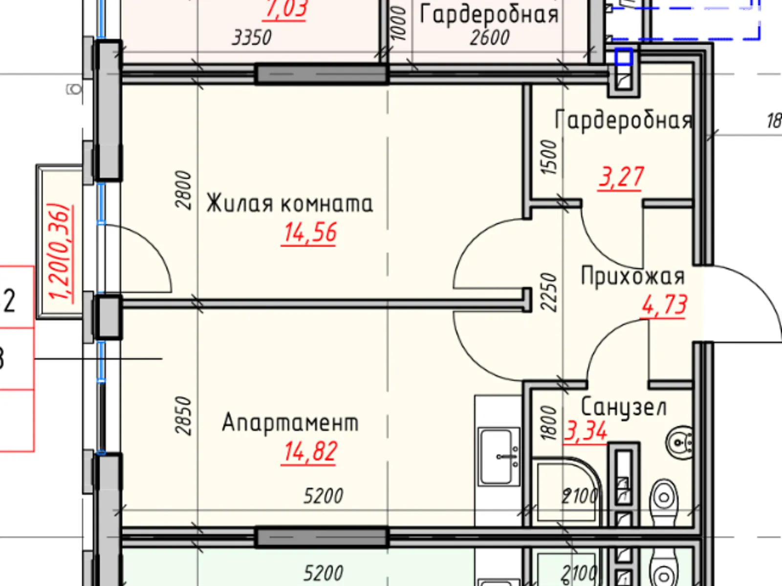 Продається 1-кімнатна квартира 42.3 кв. м у Одесі, вул. Дачна - фото 1