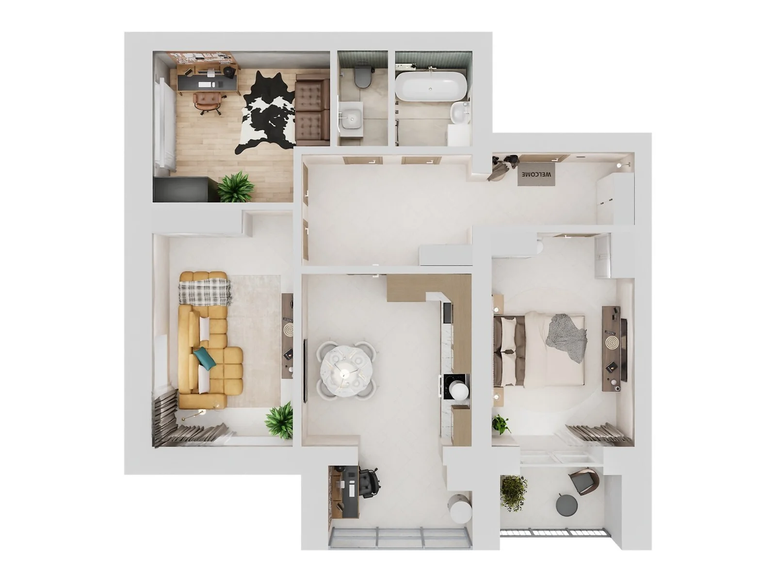 Продается 3-комнатная квартира 83.21 кв. м в, цена: 67816 $ - фото 1