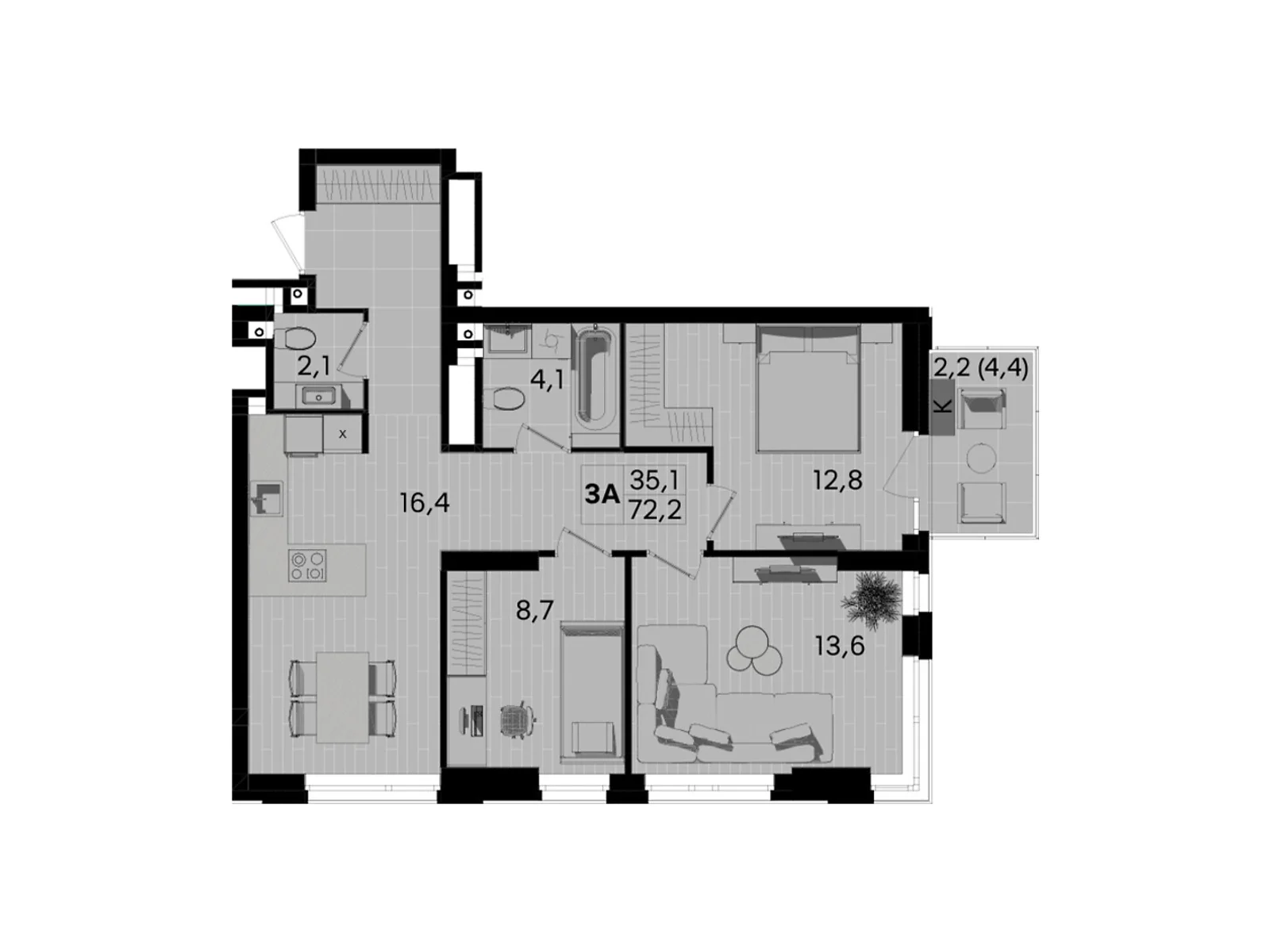 ул. Келецкая Вишенка Винница ЖК TWINS, цена: 91694 $ - фото 1