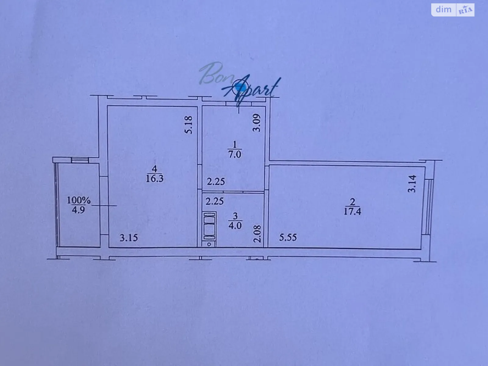 Продается 1-комнатная квартира 49.6 кв. м в Киеве, ул. Стеценко, 75Р - фото 1