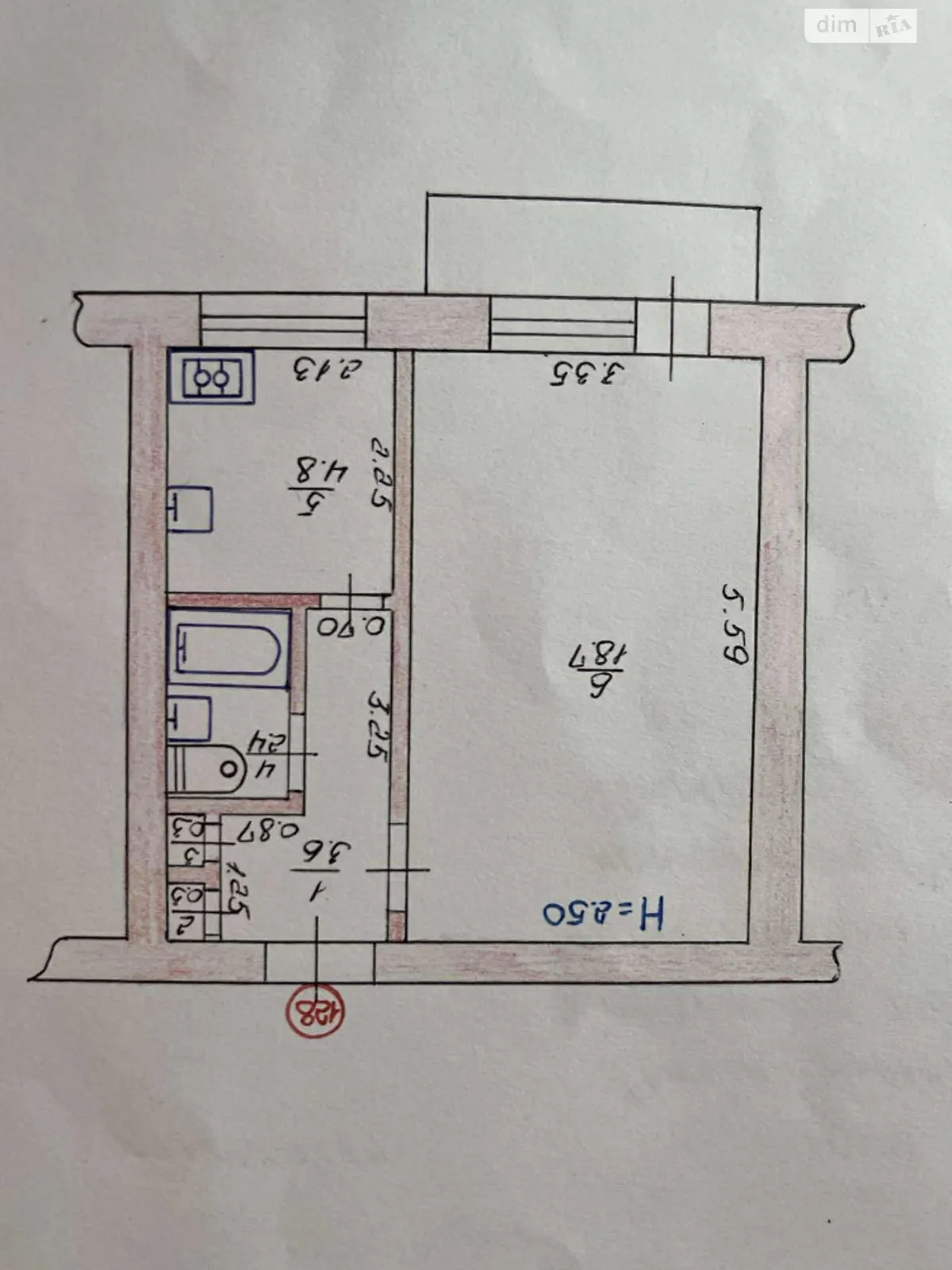1-комнатная квартира 31 кв. м в Луцке, просп. Возрождение, 12А - фото 1