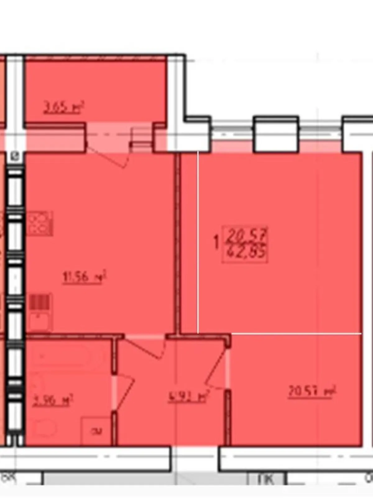 Продается 1-комнатная квартира 42.2 кв. м в Харькове, ул. Заливная, 10 - фото 1