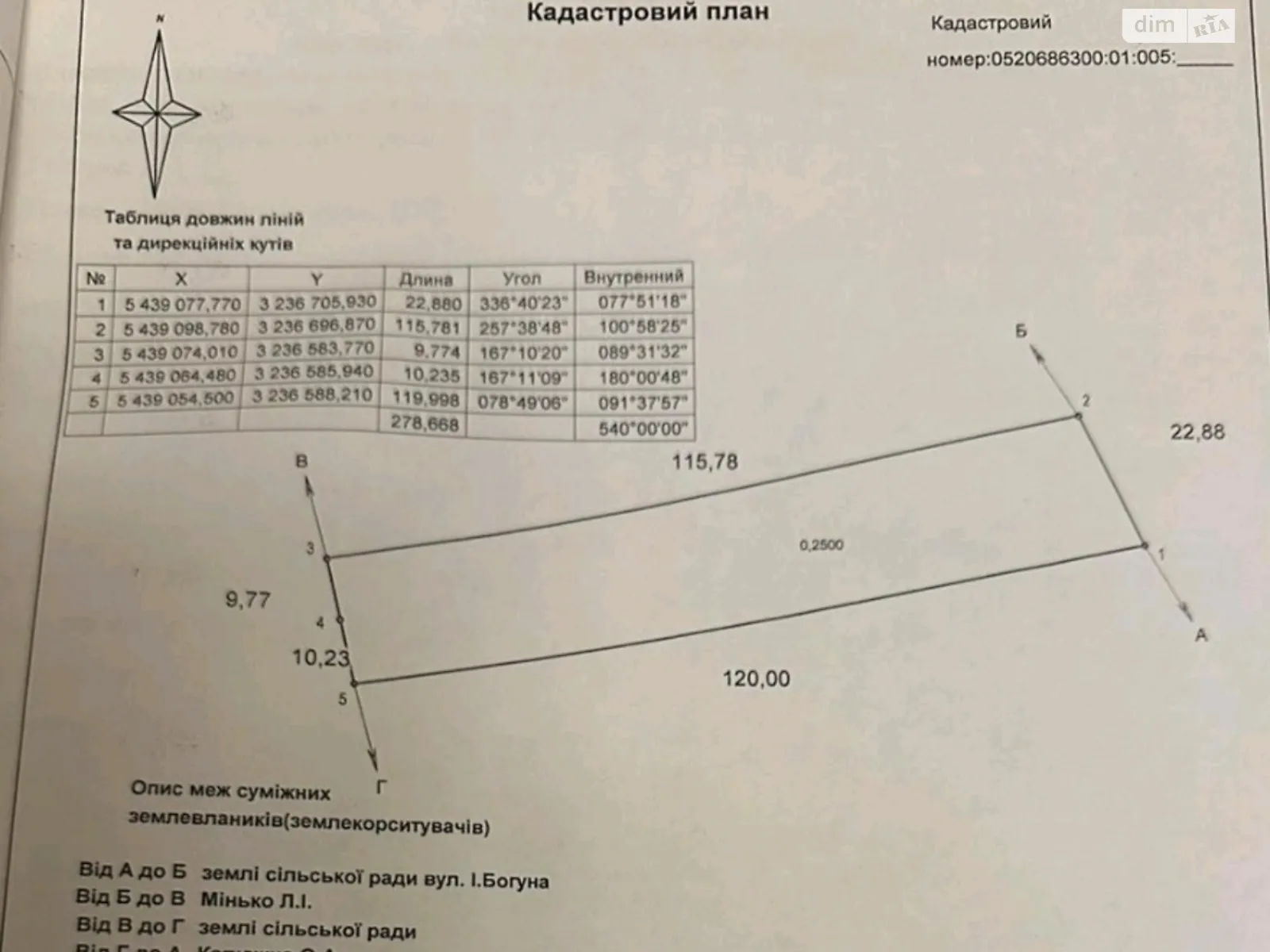 Продается земельный участок 25 соток в Винницкой области, цена: 7700 $ - фото 1